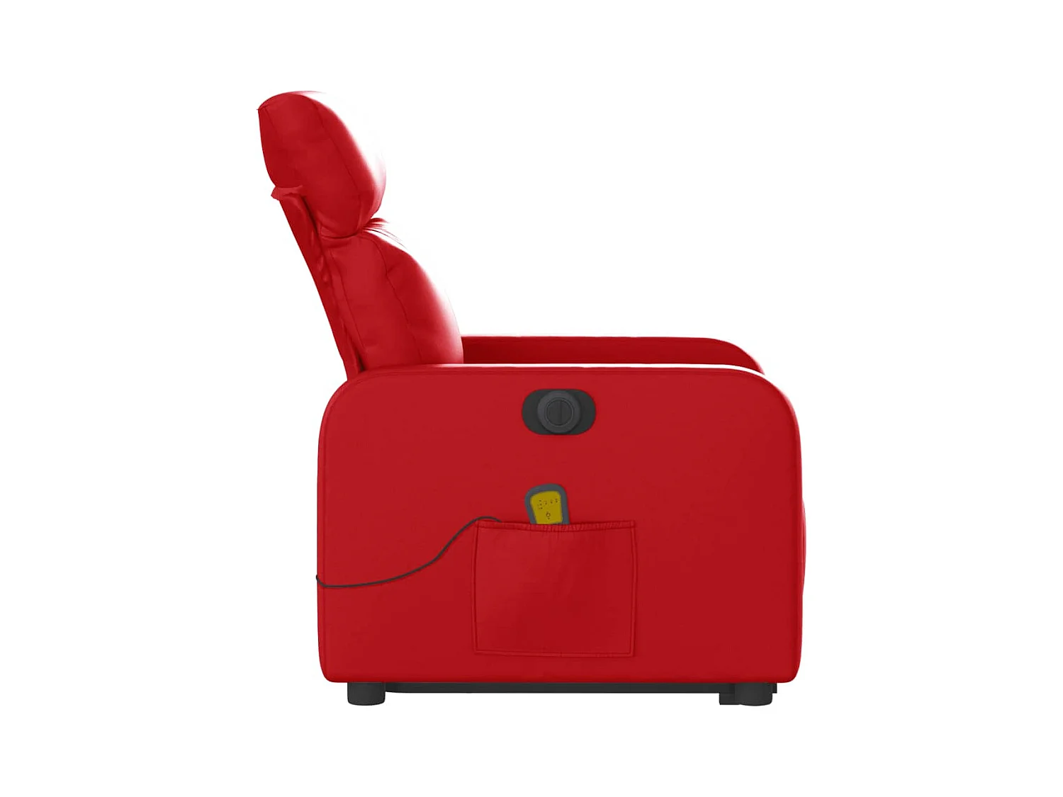 Fauteuil inclinable de massage électrique rouge similicuir