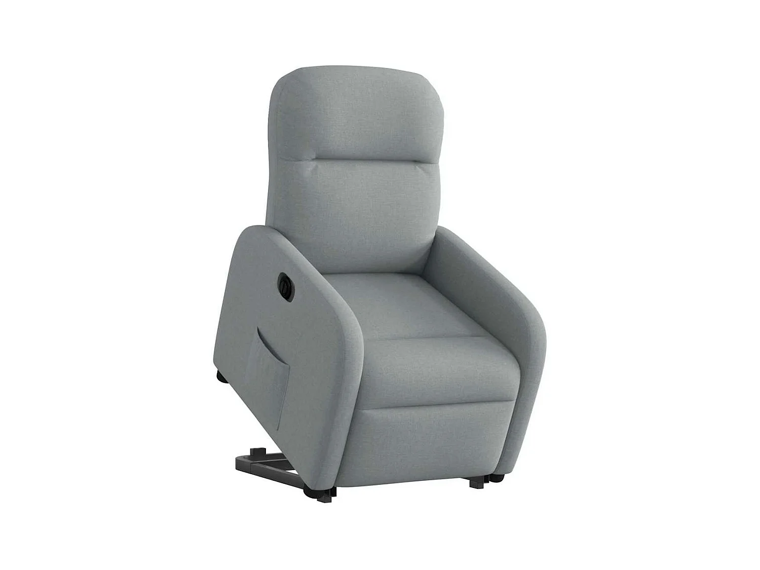Fauteuil inclinable électrique gris clair tissu