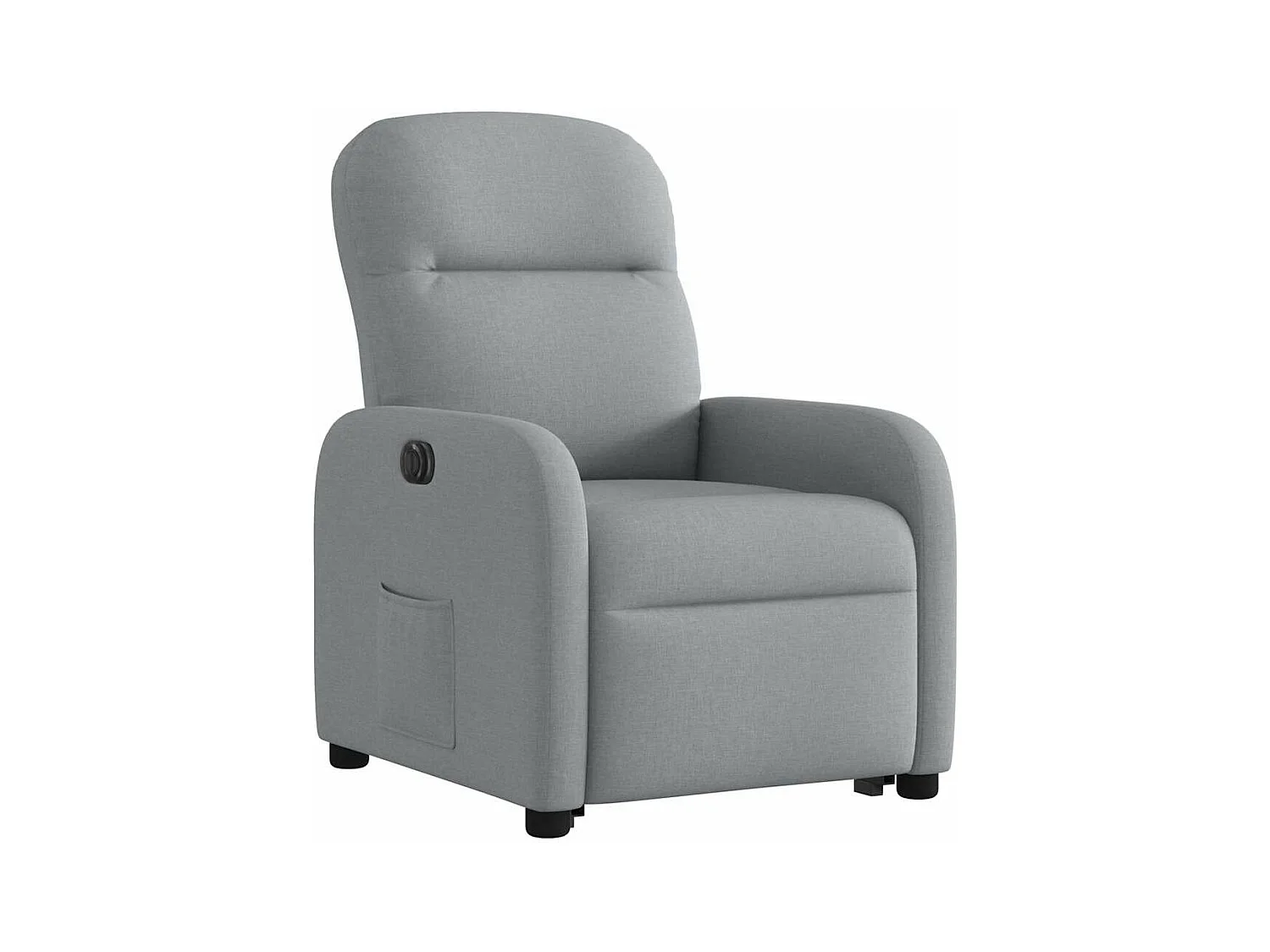 Fauteuil inclinable électrique gris clair tissu