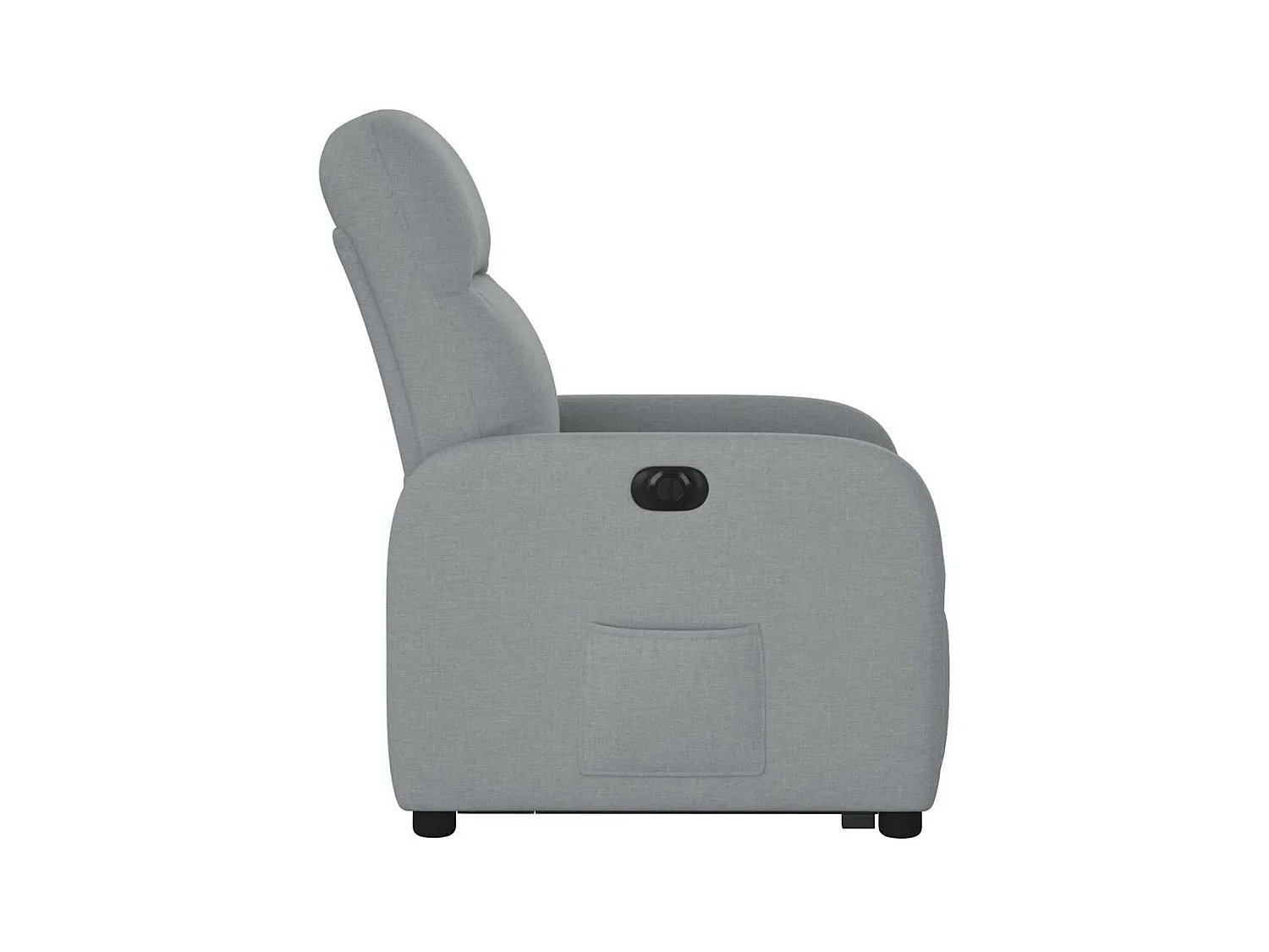 Fauteuil inclinable électrique gris clair tissu