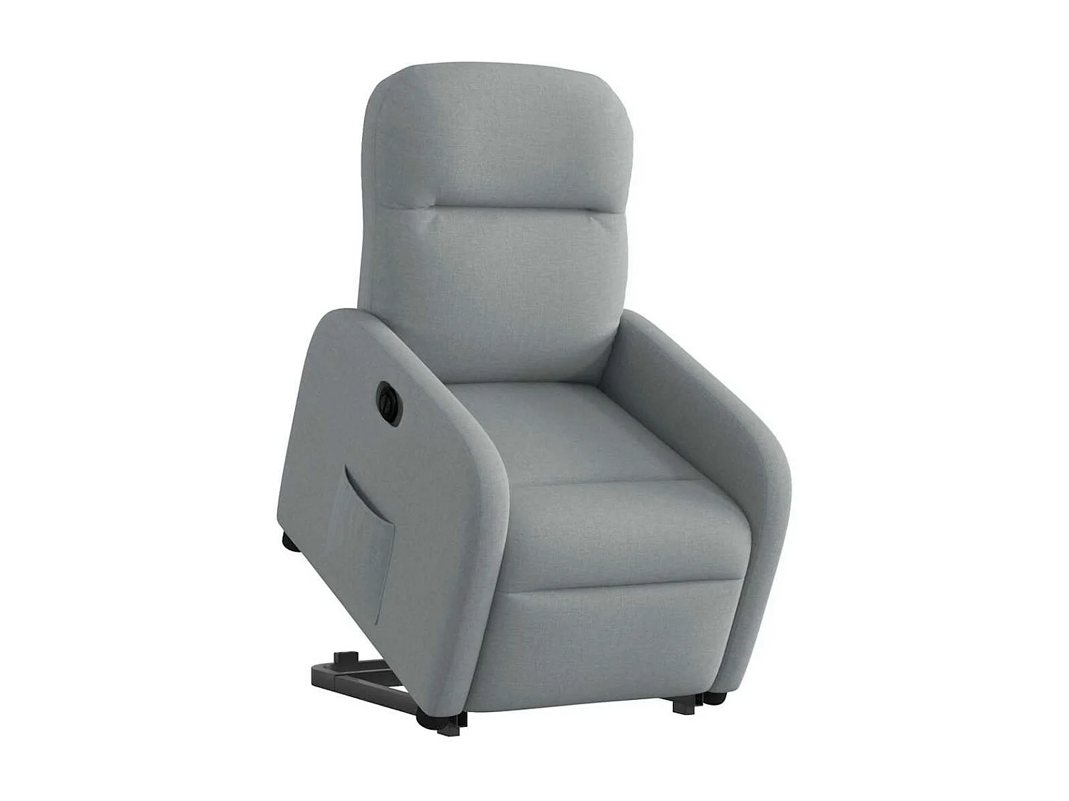 Fauteuil inclinable électrique gris clair tissu