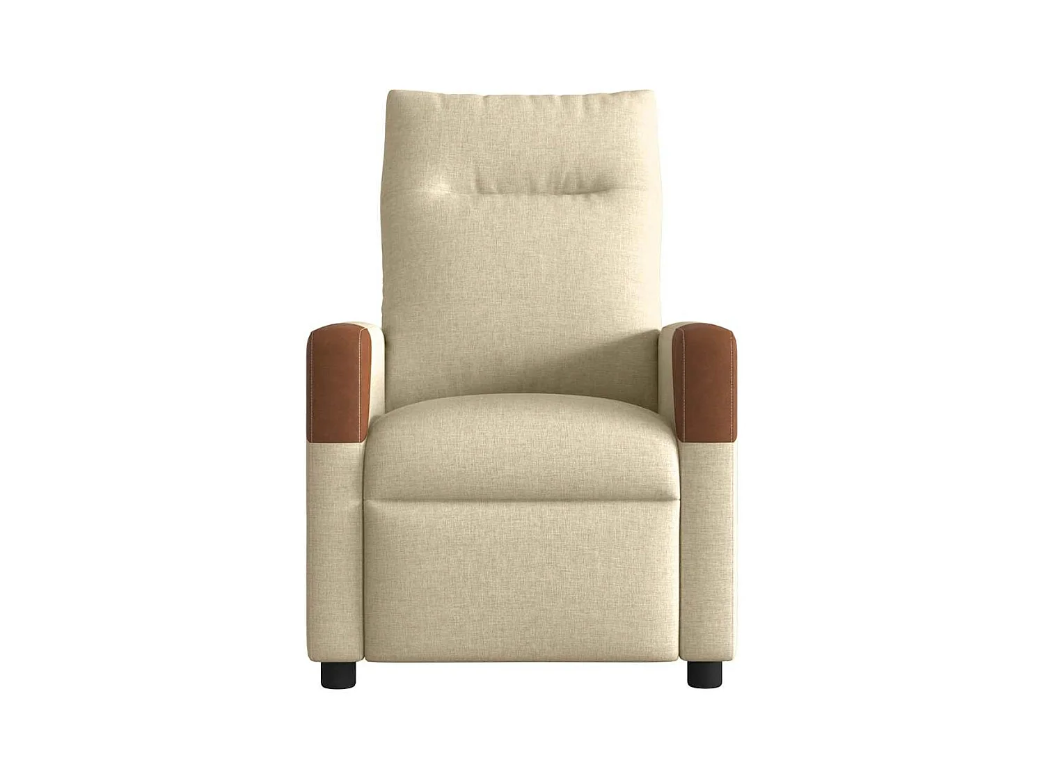 Fauteuil inclinable électrique Crème Tissu