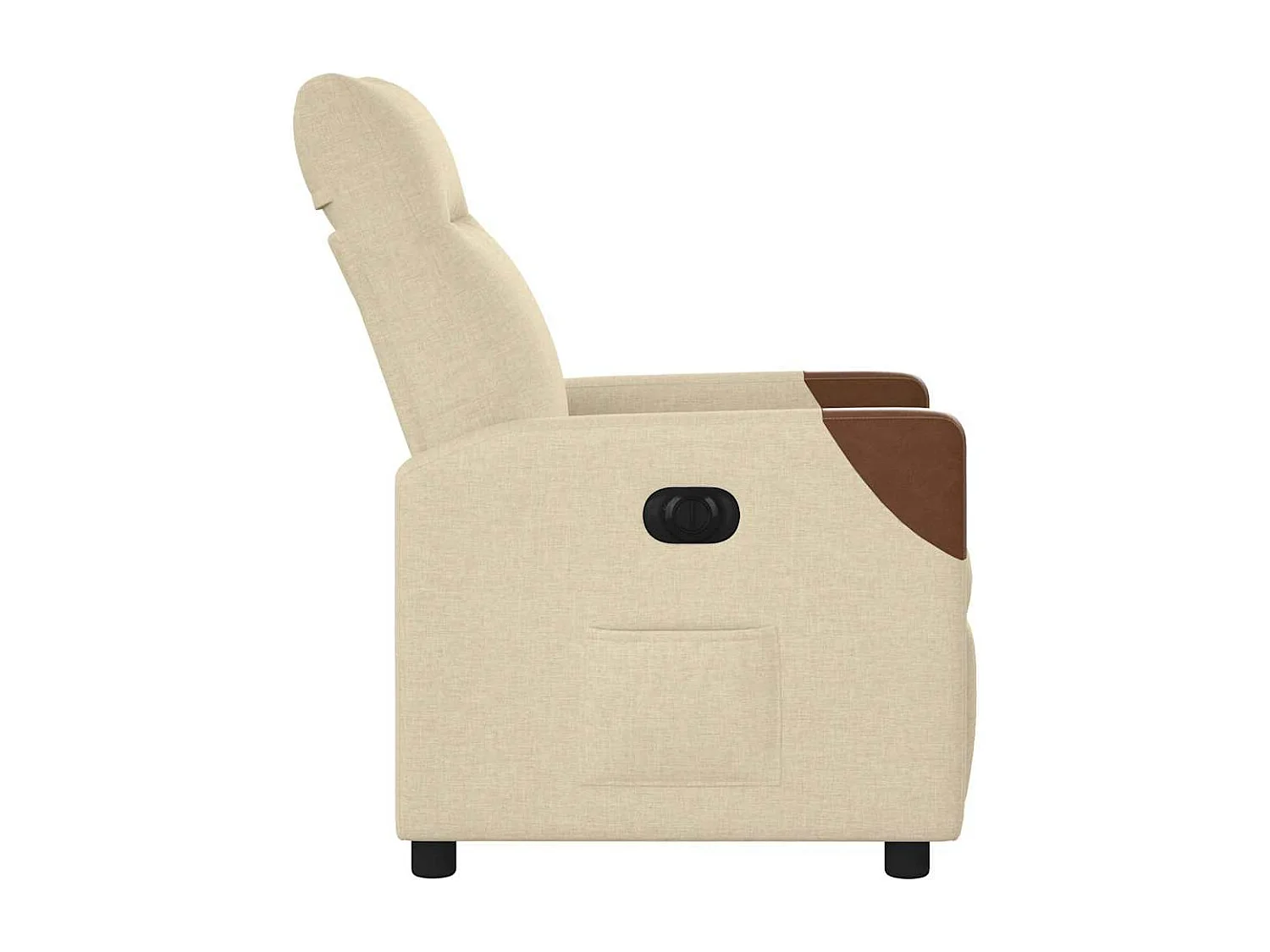 Fauteuil inclinable électrique Crème Tissu