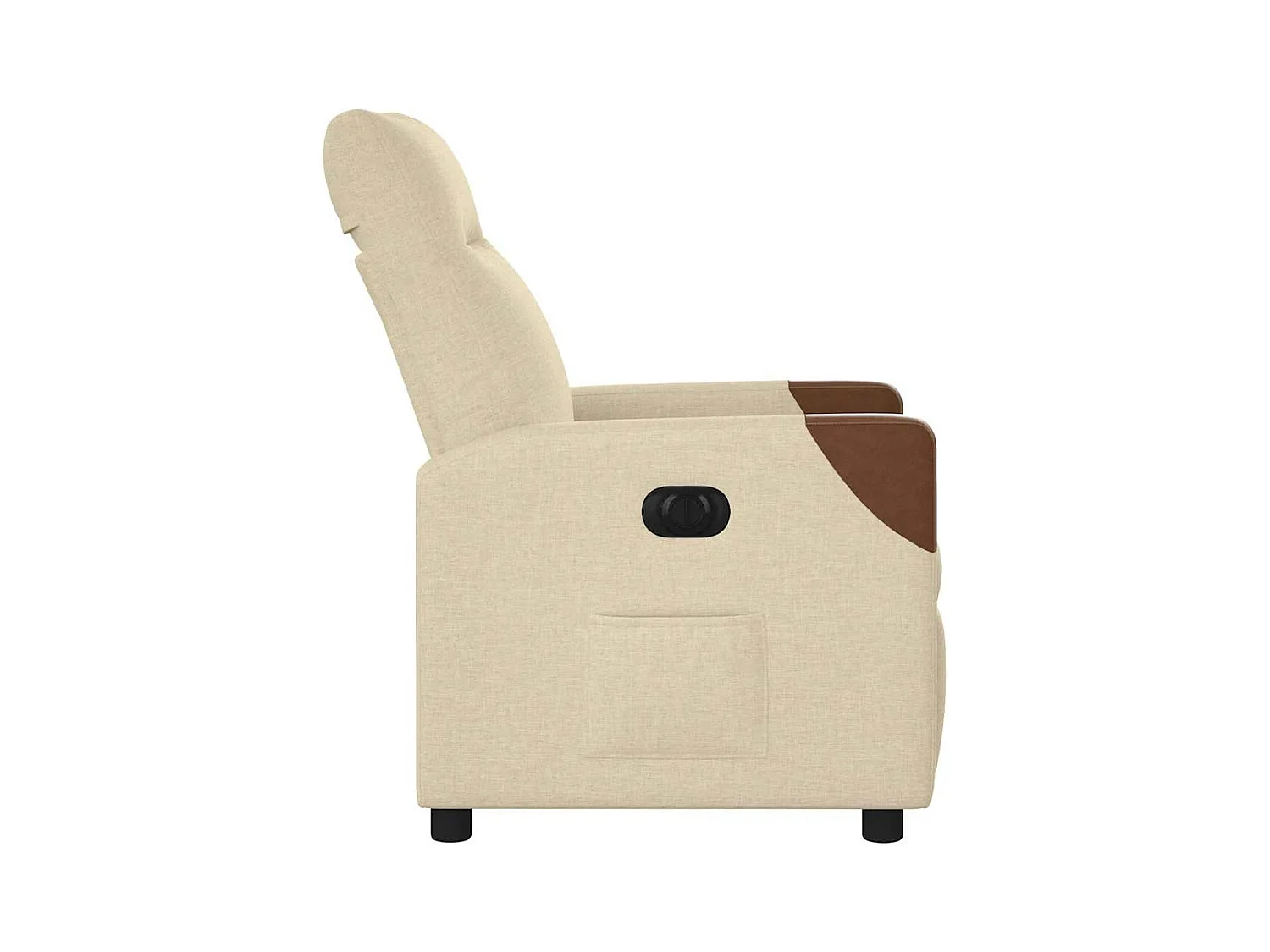Fauteuil inclinable électrique Crème Tissu