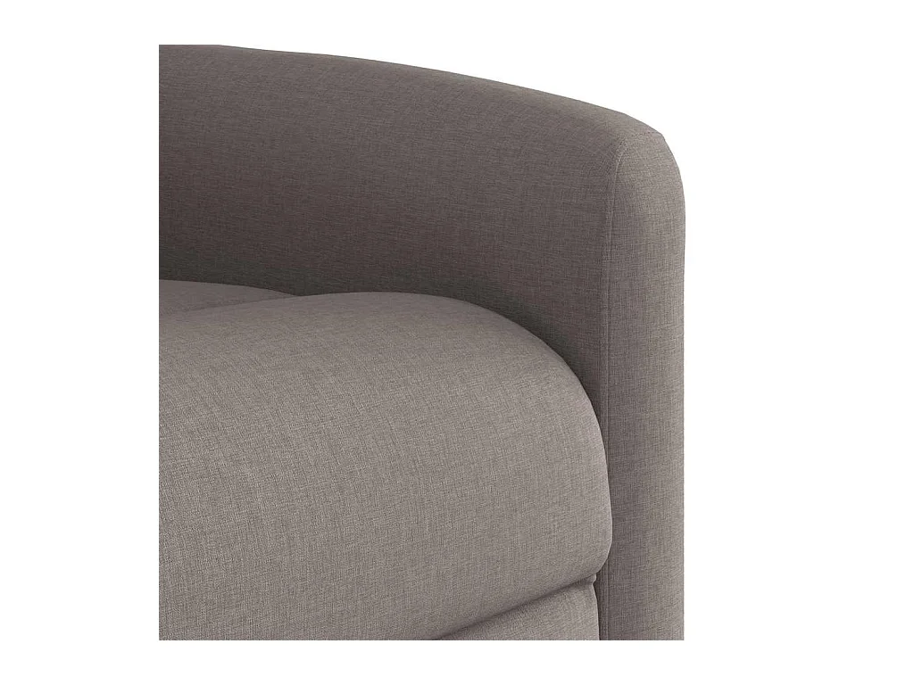 Poltrona reclinabile elettrica in tessuto color talpa