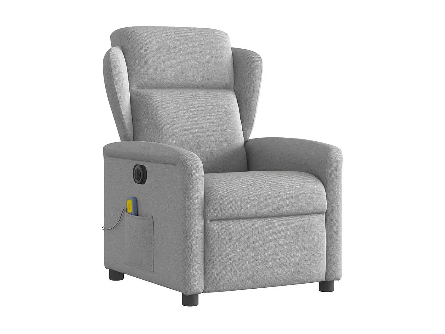 Fauteuil de massage inclinable électrique gris nuage tissu