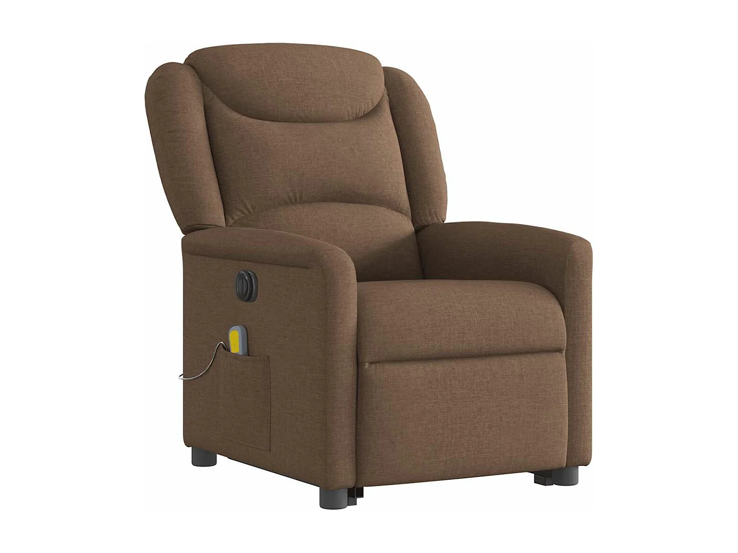 Fauteuil inclinable de massage électrique Marron Tissu