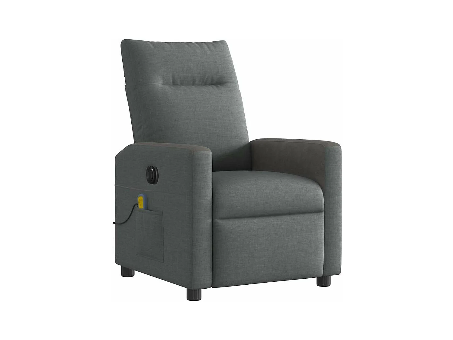 Fauteuil inclinable de massage électrique gris foncé tissu