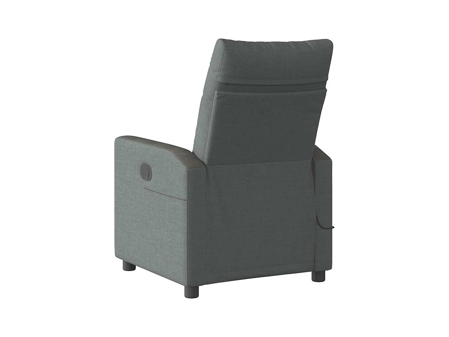 Fauteuil inclinable de massage électrique gris foncé tissu