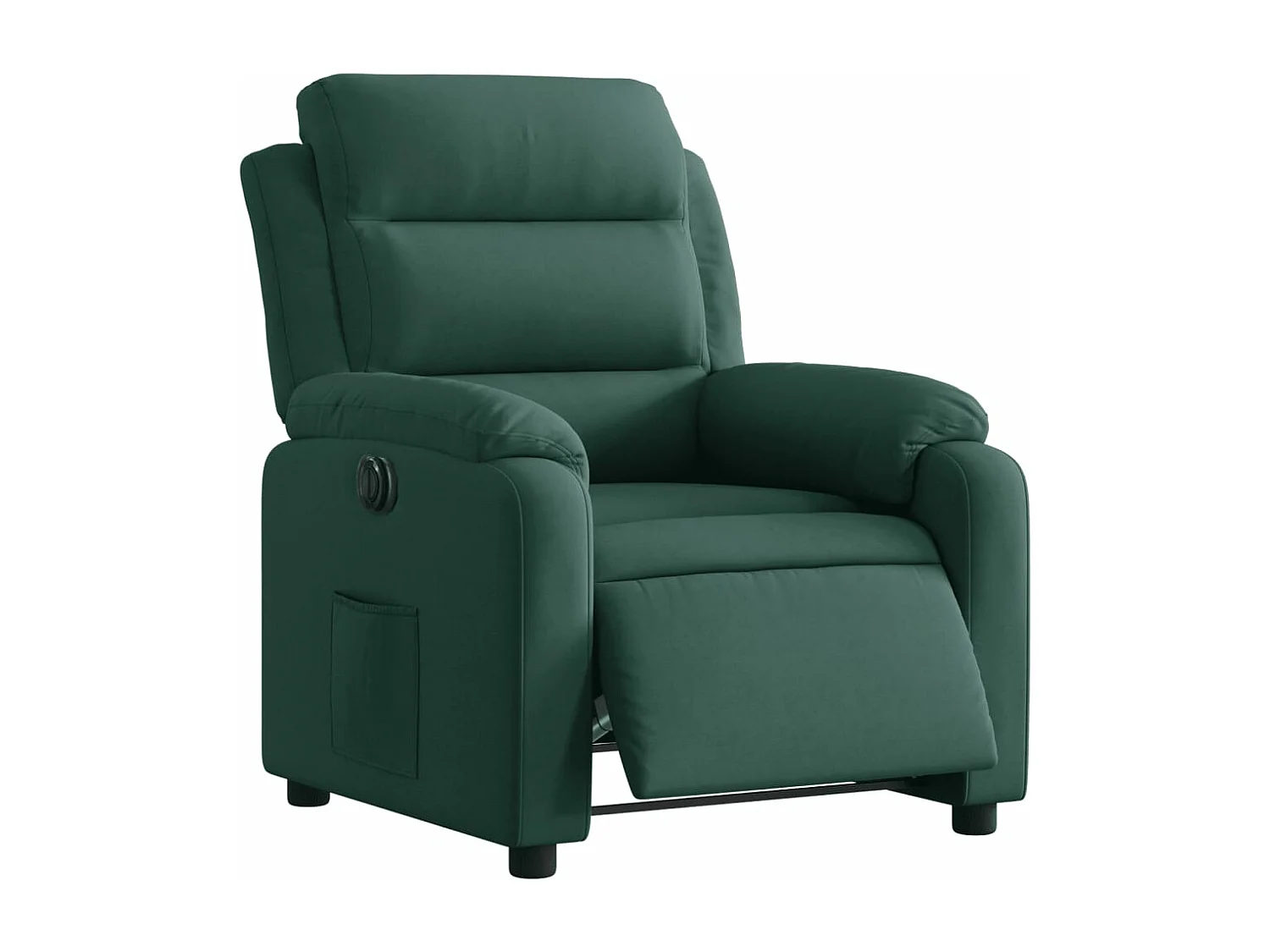 Fauteuil inclinable électrique vert foncé velours
