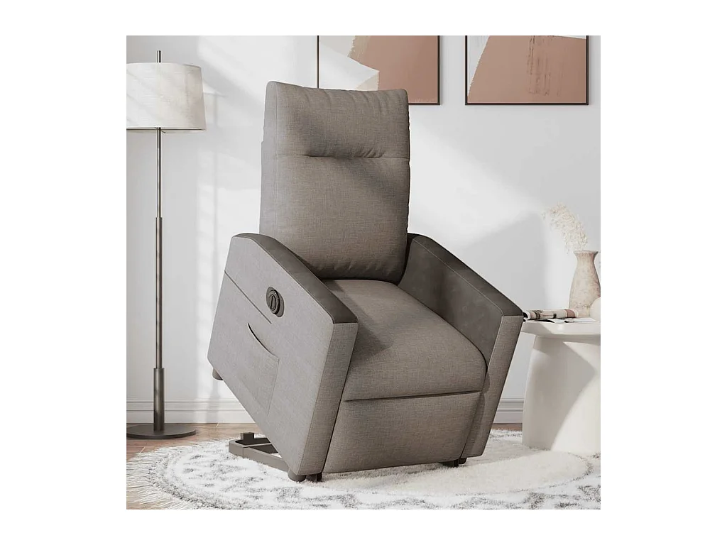 Fauteuil inclinable électrique taupe tissu