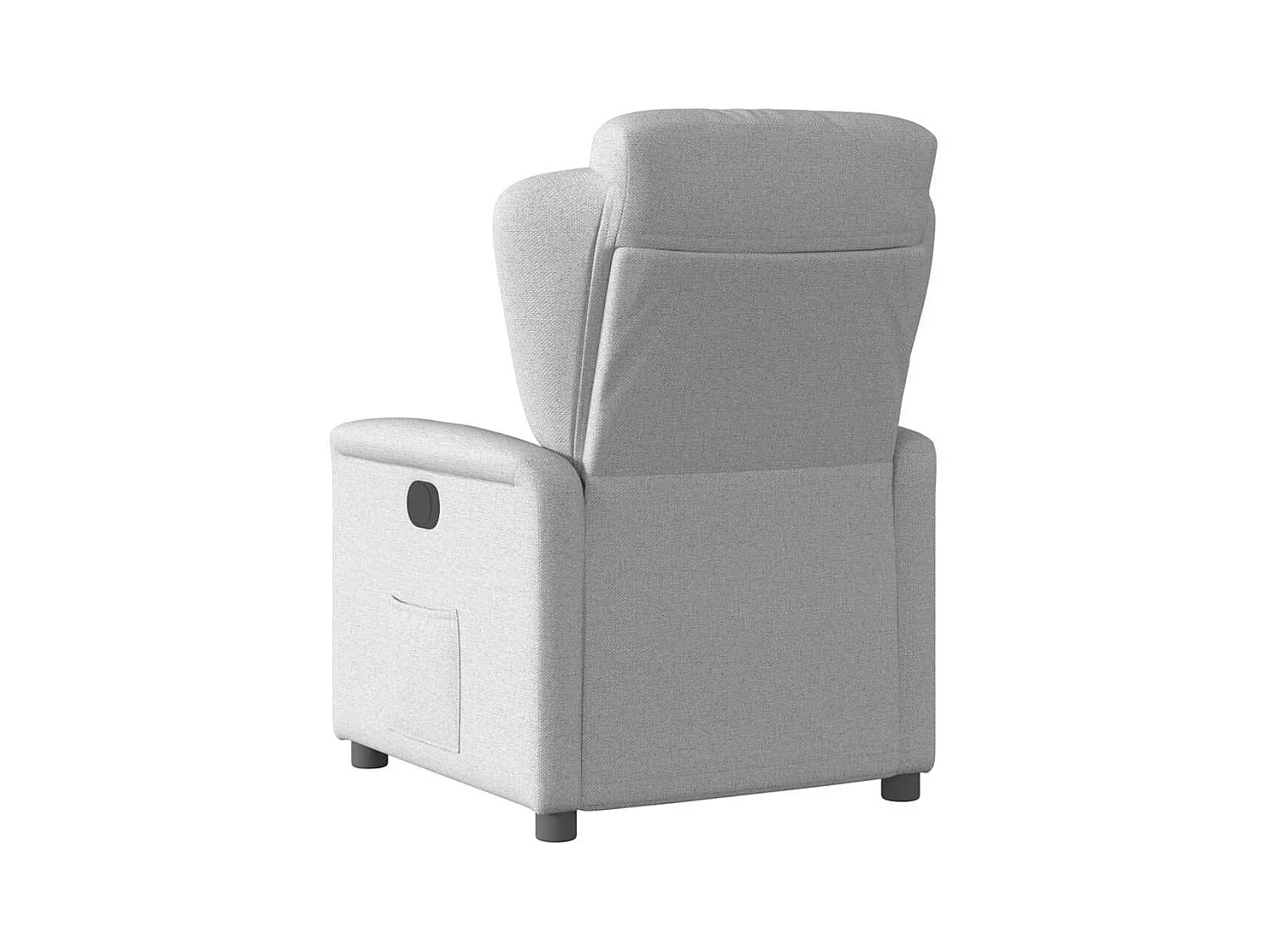 Poltrona reclinabile elettrica in tessuto grigio nuvola