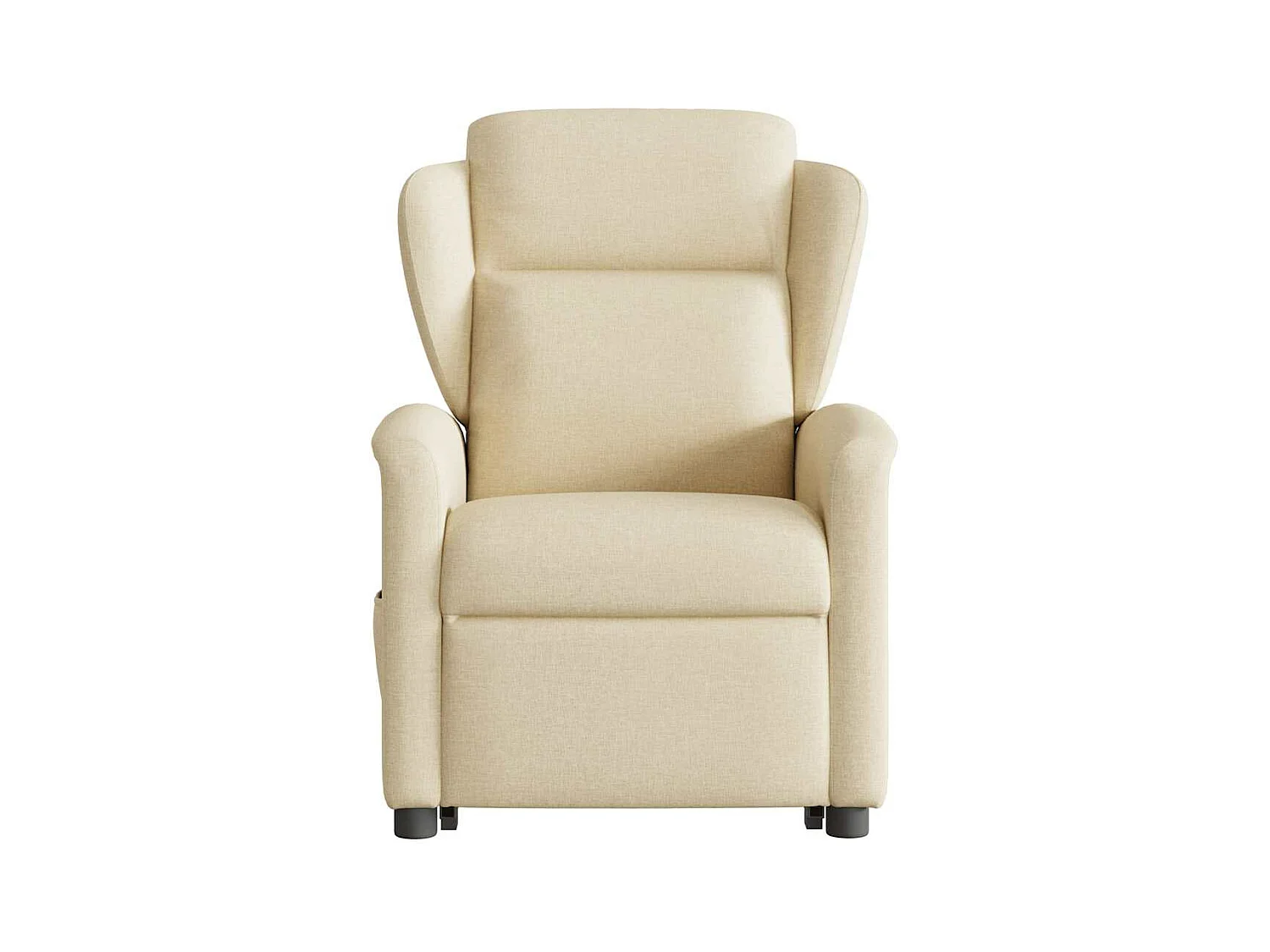 Sillón reclinable de masaje eléctrico de tela color crema