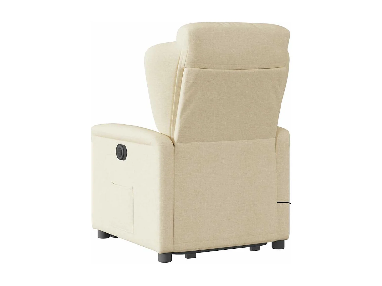 Fauteuil inclinable de massage électrique Crème Tissu