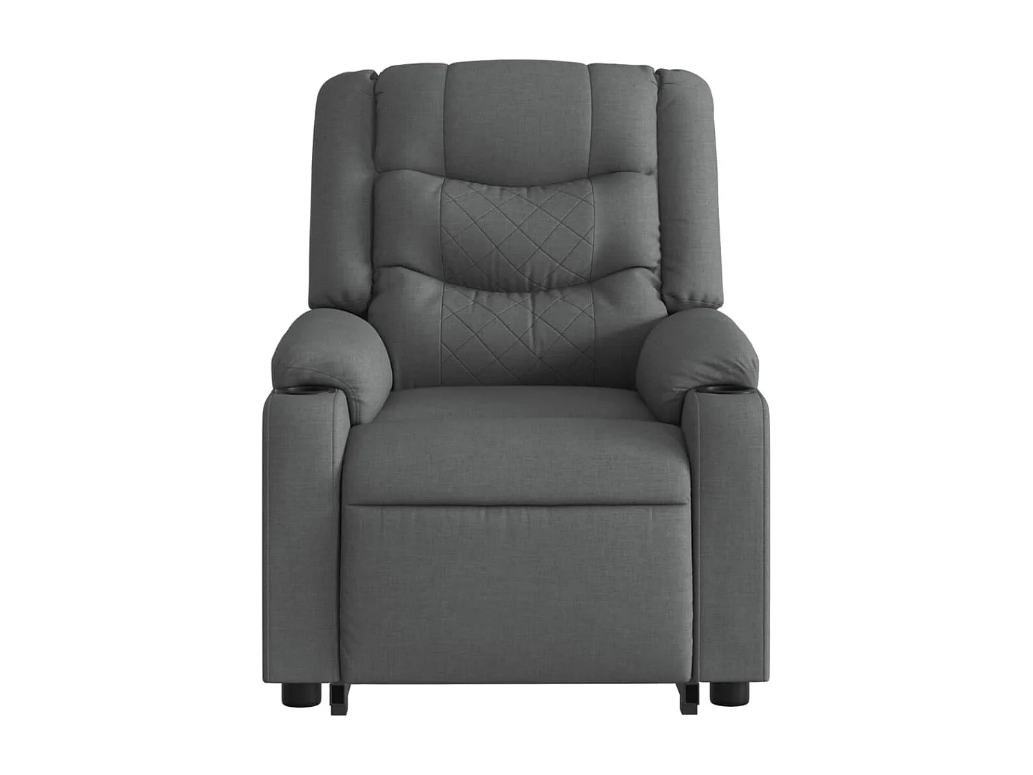Fauteuil inclinable de massage électrique Gris foncé Tissu