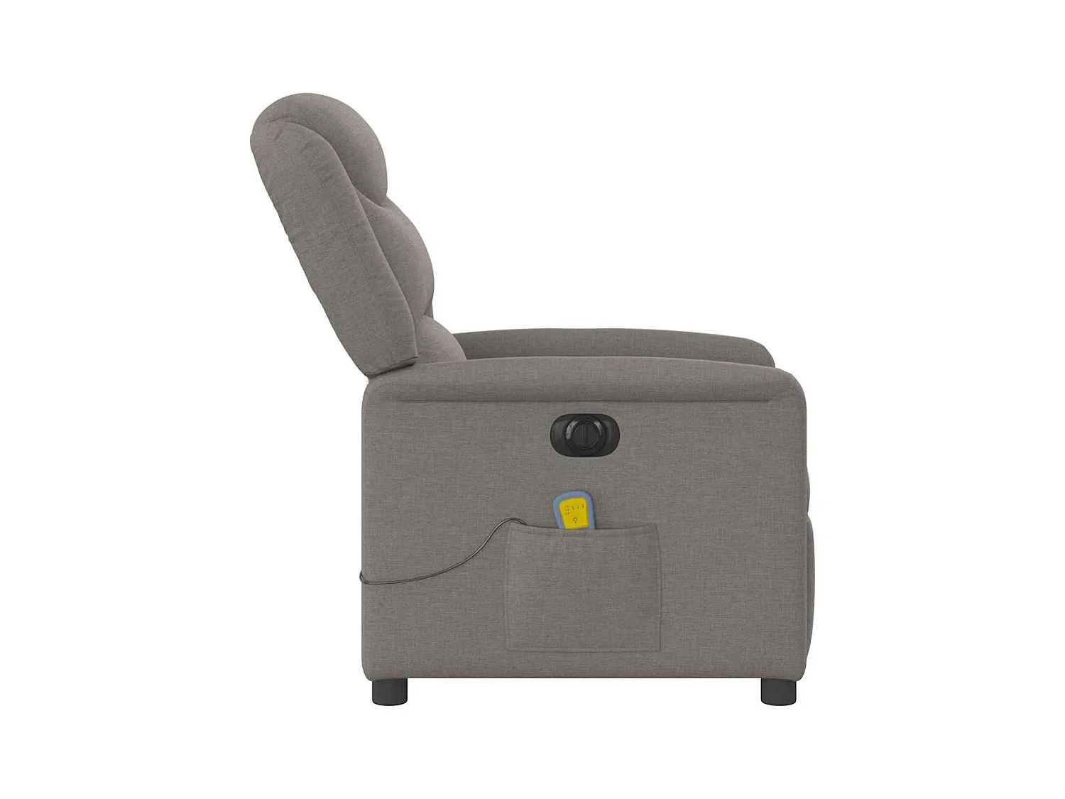 Fauteuil de massage inclinable électrique Taupe Tissu
