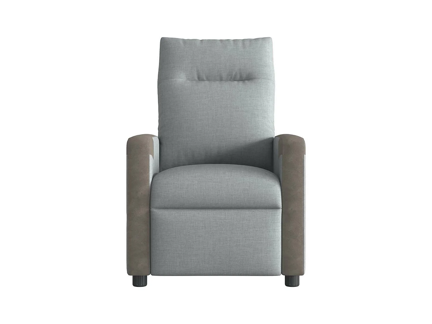 Fauteuil de massage inclinable électrique gris clair tissu