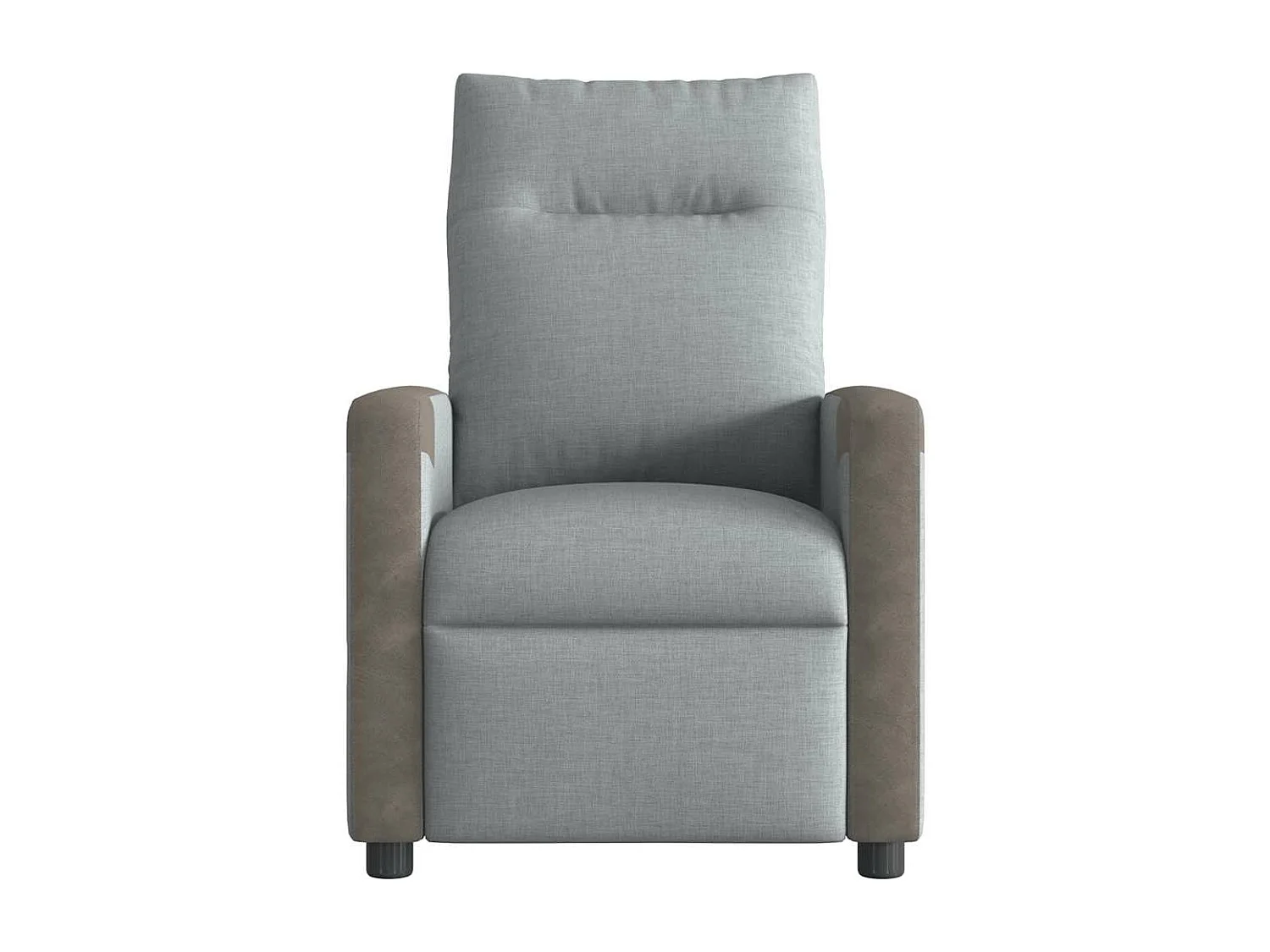Fauteuil de massage inclinable électrique gris clair tissu