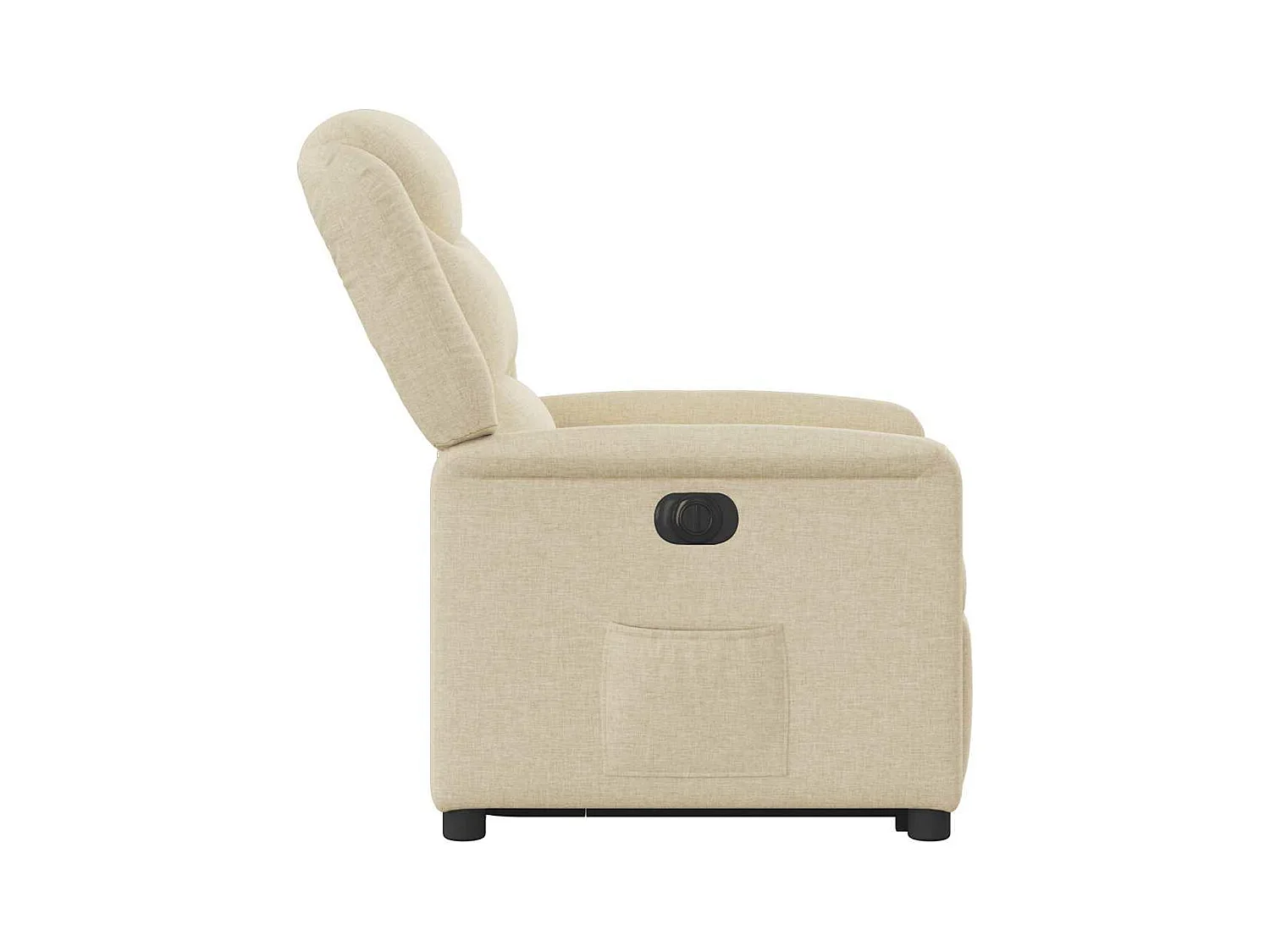 Fauteuil inclinable électrique crème tissu