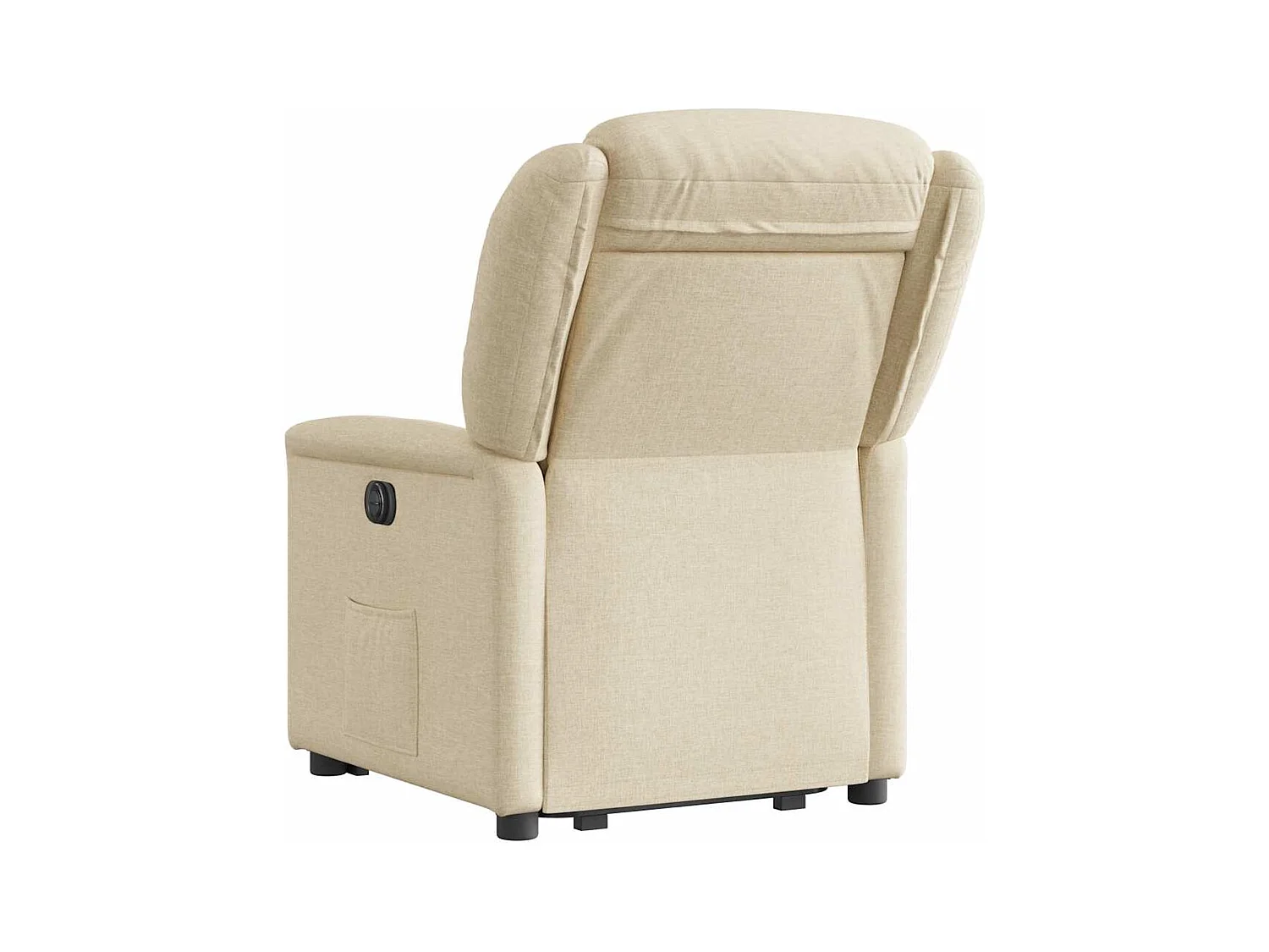 Fauteuil inclinable électrique crème tissu
