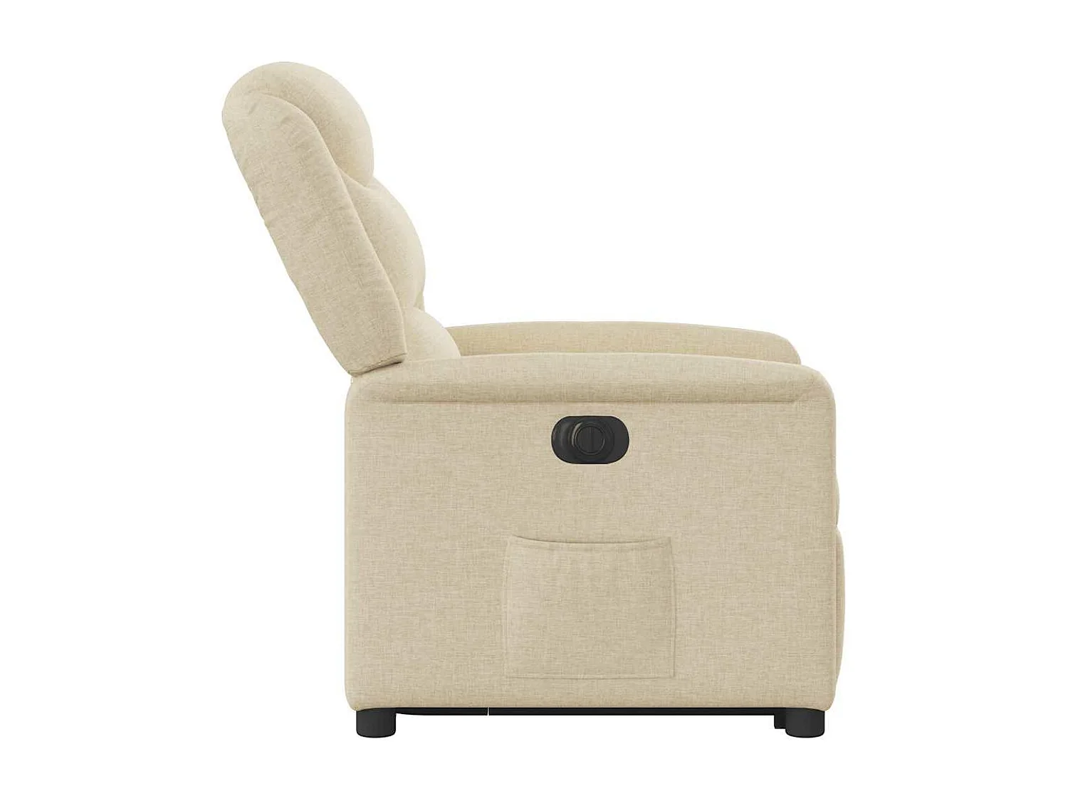 Poltrona reclinabile elettrica in tessuto crema