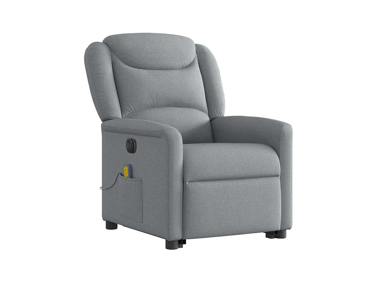 Fauteuil inclinable de massage électrique Gris clair Tissu