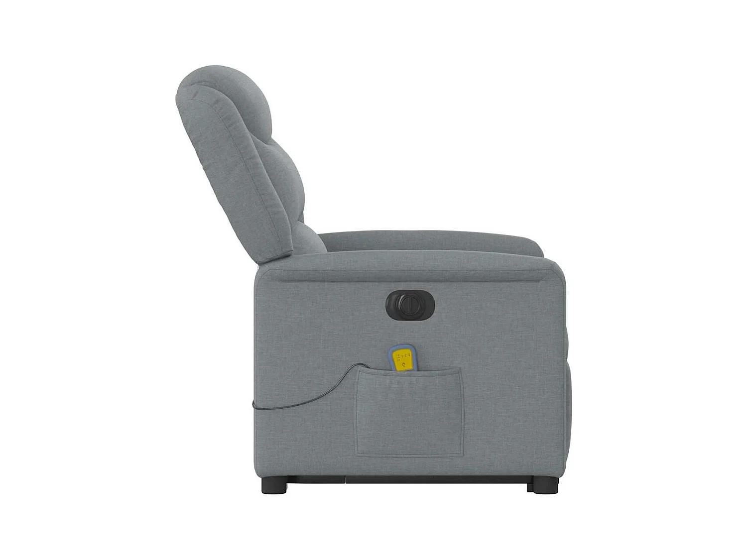 Fauteuil inclinable de massage électrique Gris clair Tissu
