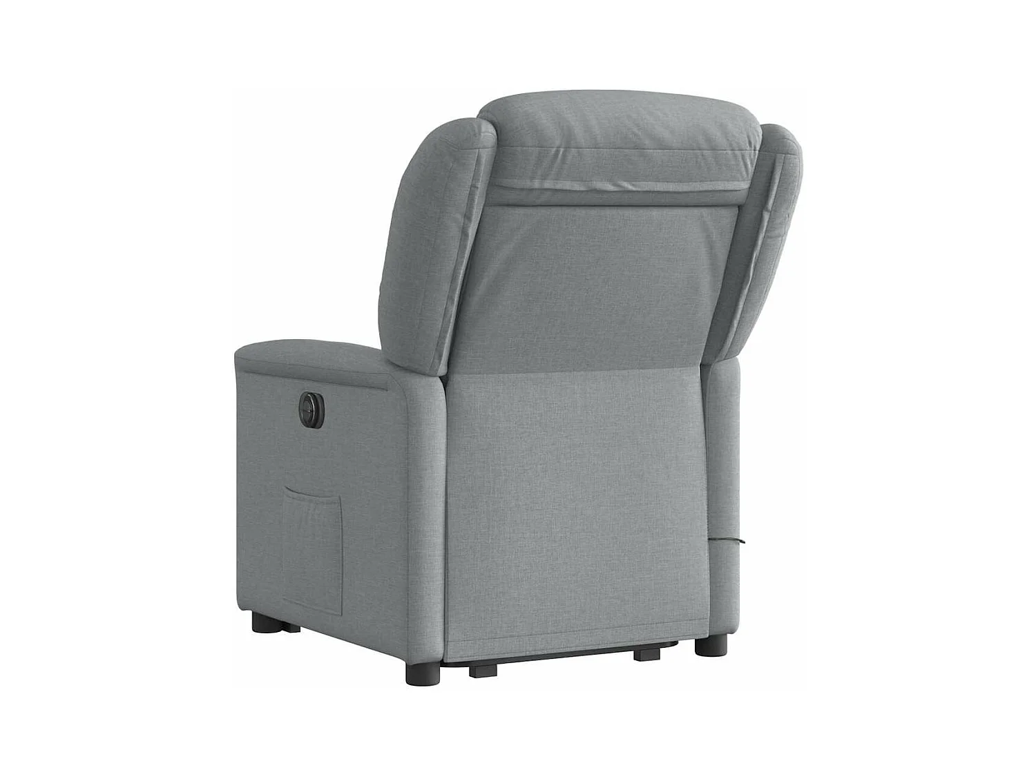 Fauteuil inclinable de massage électrique Gris clair Tissu