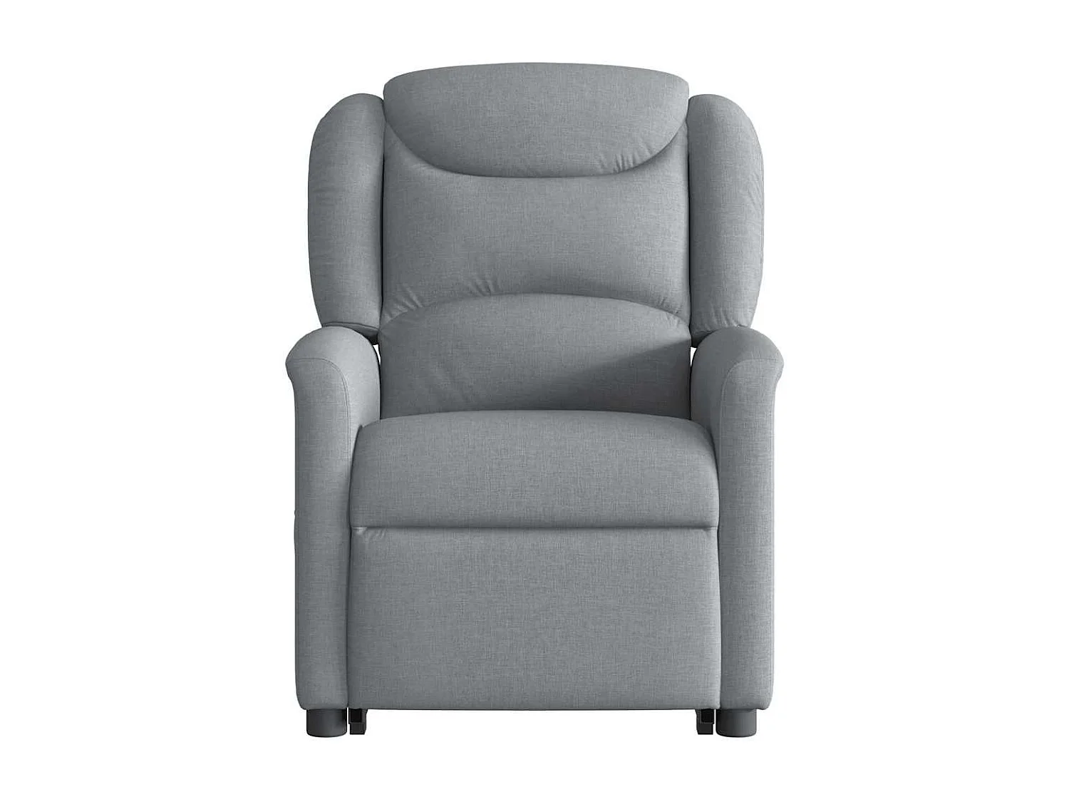 Sillón reclinable de masaje eléctrico de tela gris claro