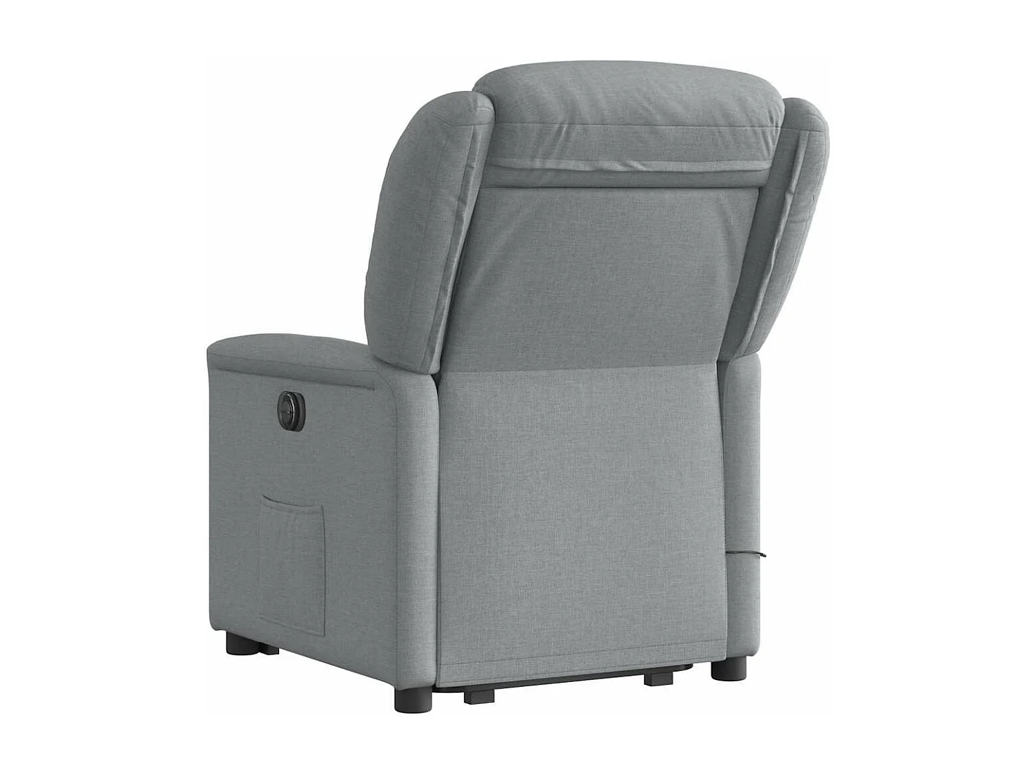 Sillón reclinable de masaje eléctrico de tela gris claro