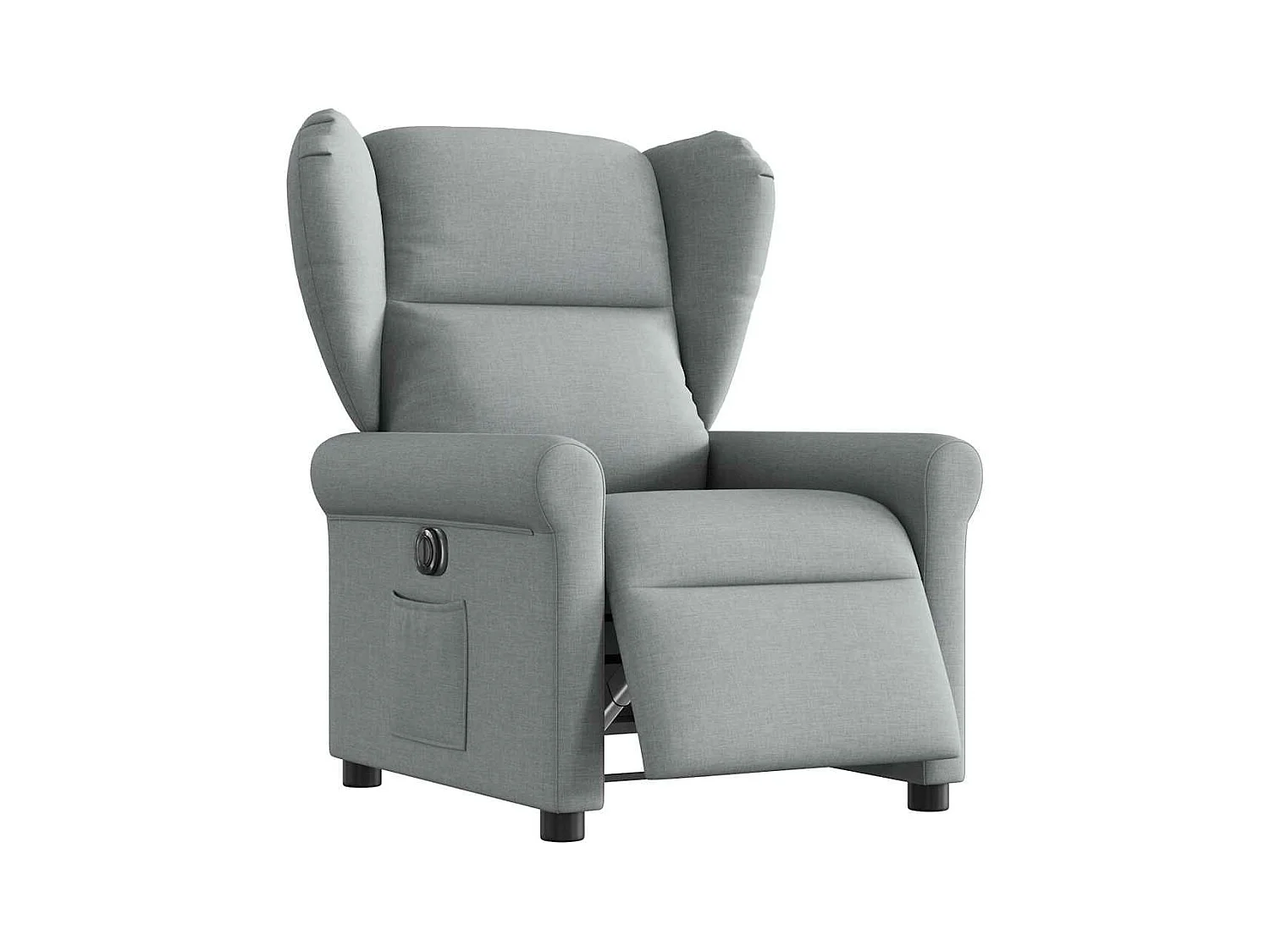 Fauteuil inclinable électrique Gris clair Tissu
