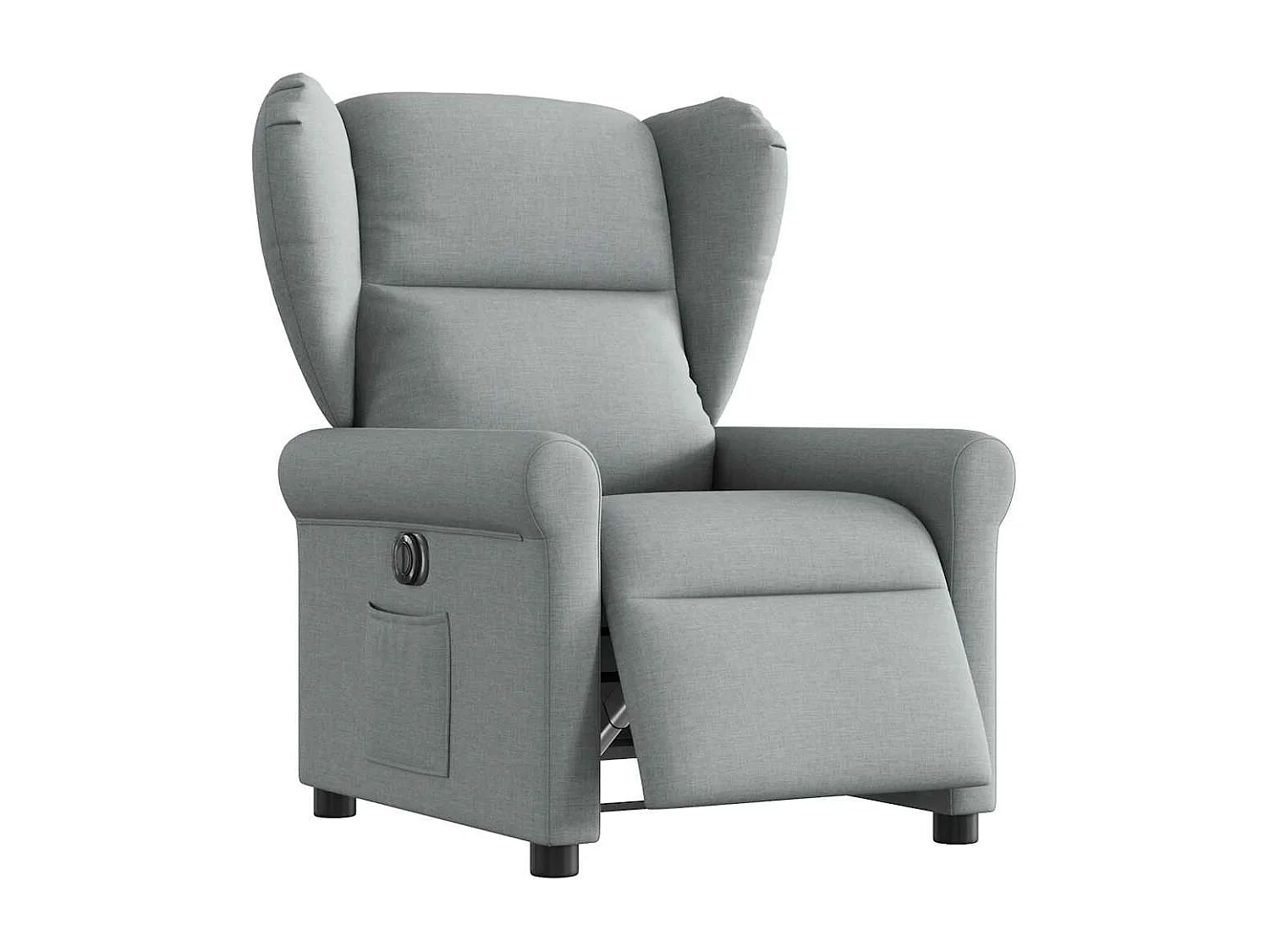 Fauteuil inclinable électrique Gris clair Tissu