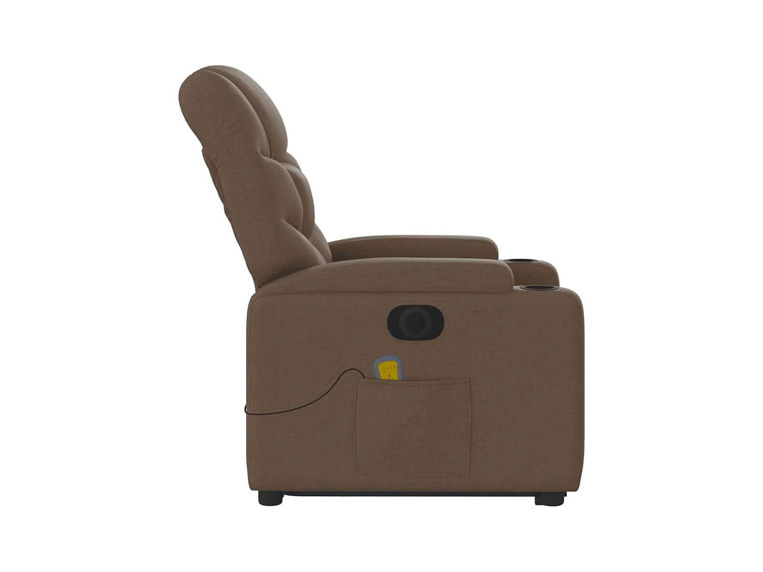Fauteuil inclinable de massage électrique Marron Tissu