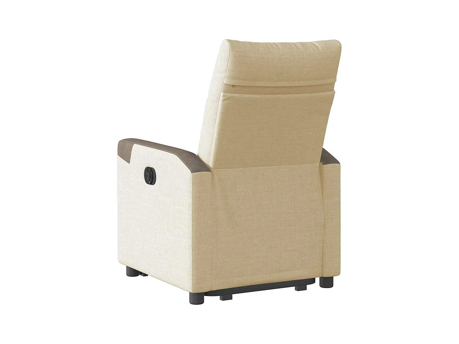 Fauteuil inclinable électrique crème tissu