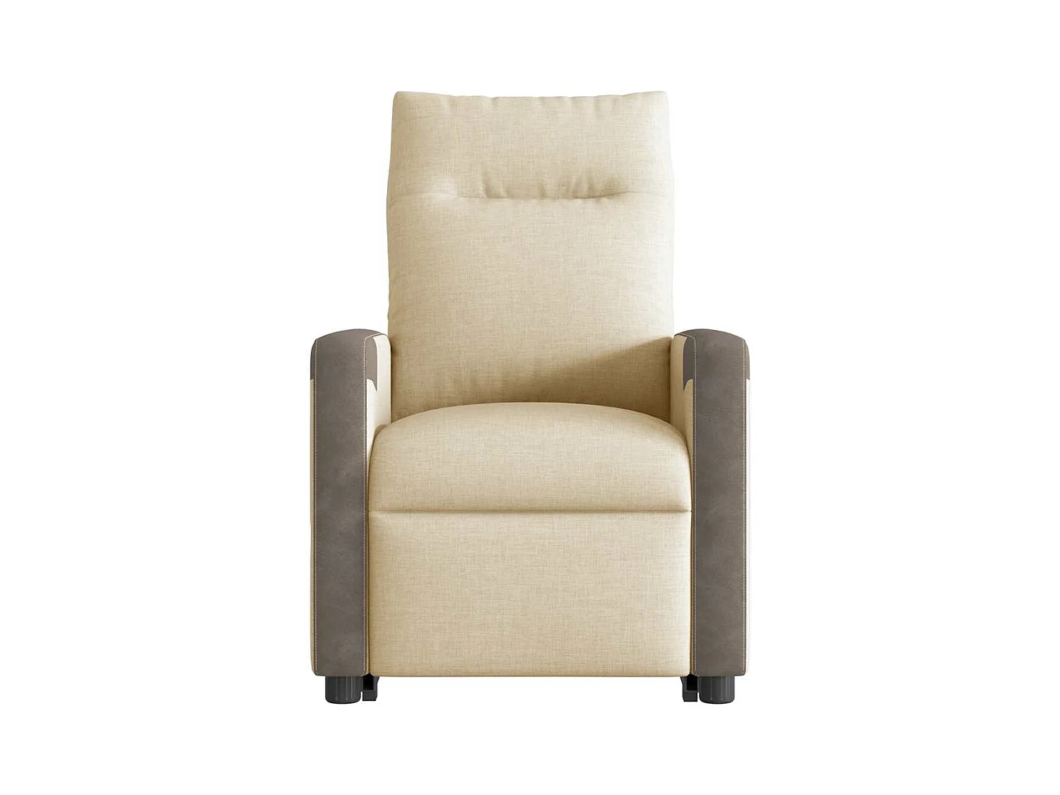 Fauteuil inclinable électrique crème tissu