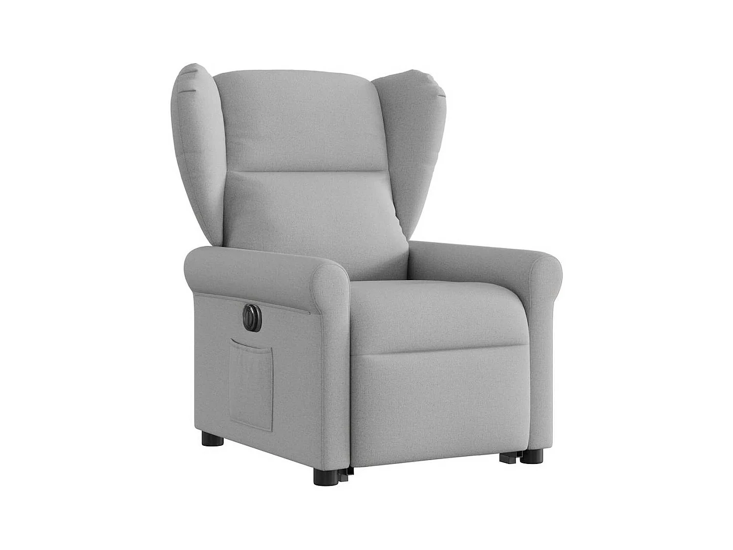 Elektrische relaxfauteuil van wolkengrijze stof
