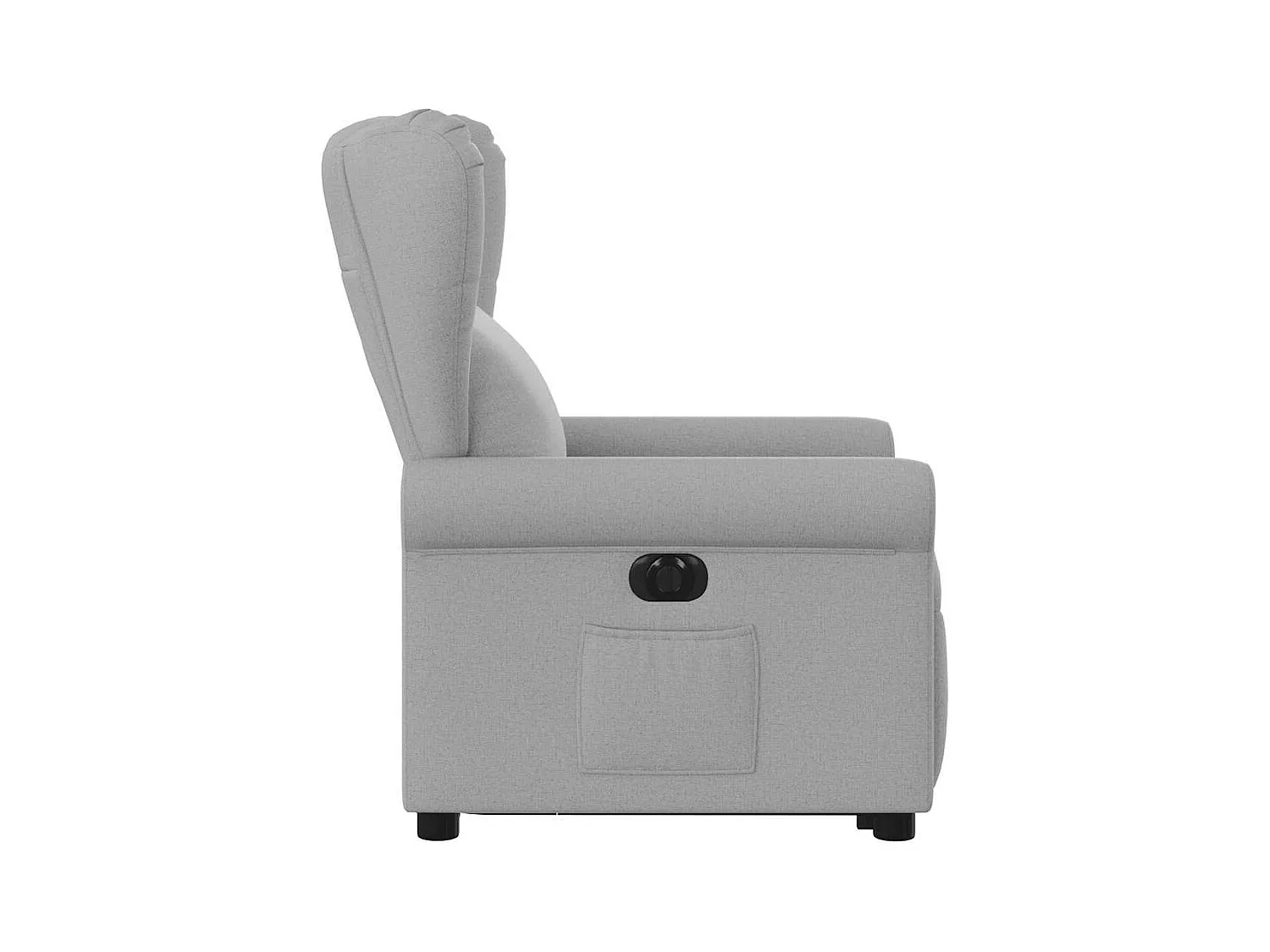 Elektrische relaxfauteuil van wolkengrijze stof