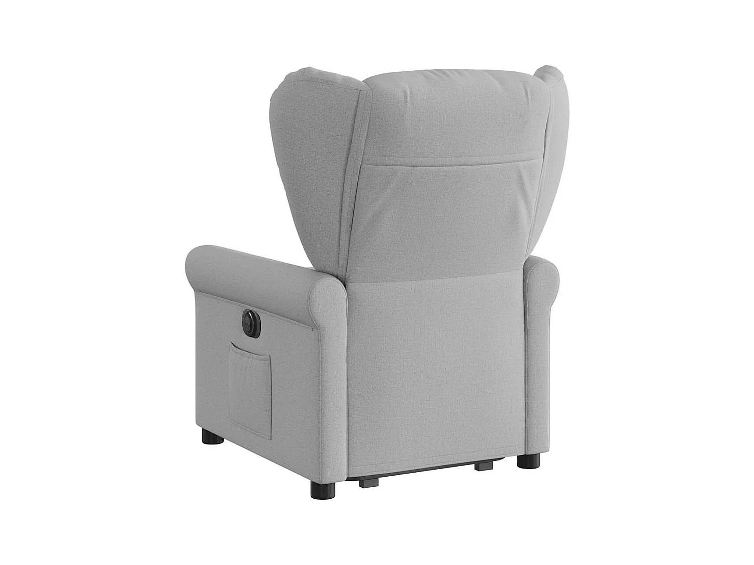 Elektrische relaxfauteuil van wolkengrijze stof