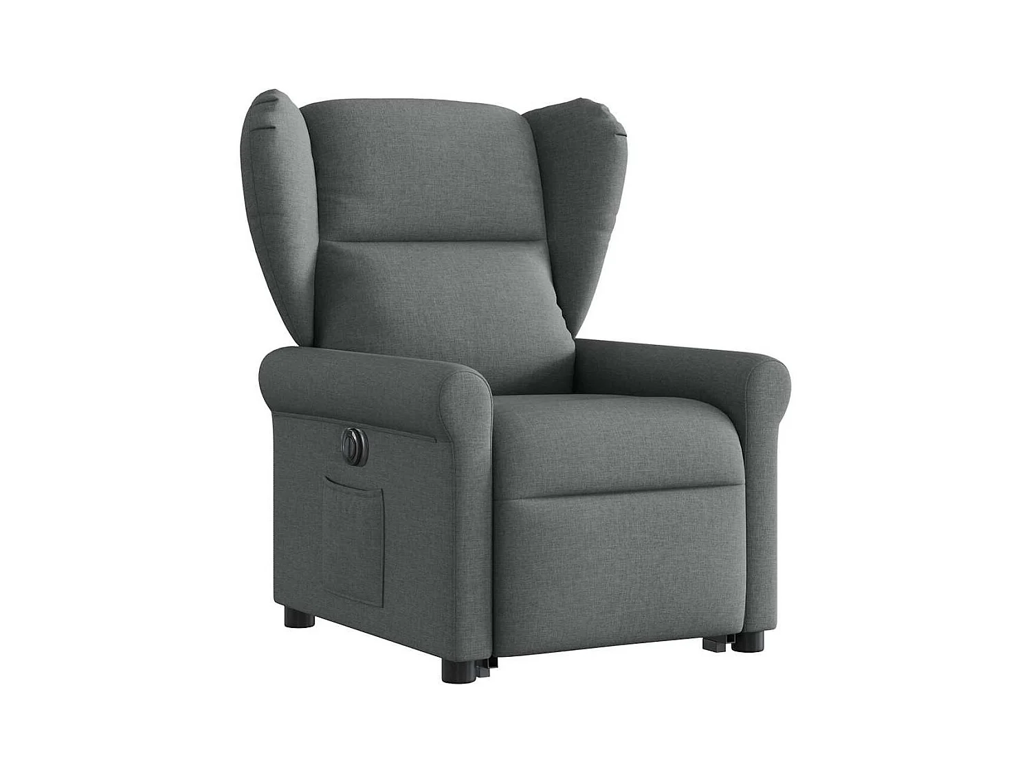 Fauteuil inclinable électrique gris foncé tissu