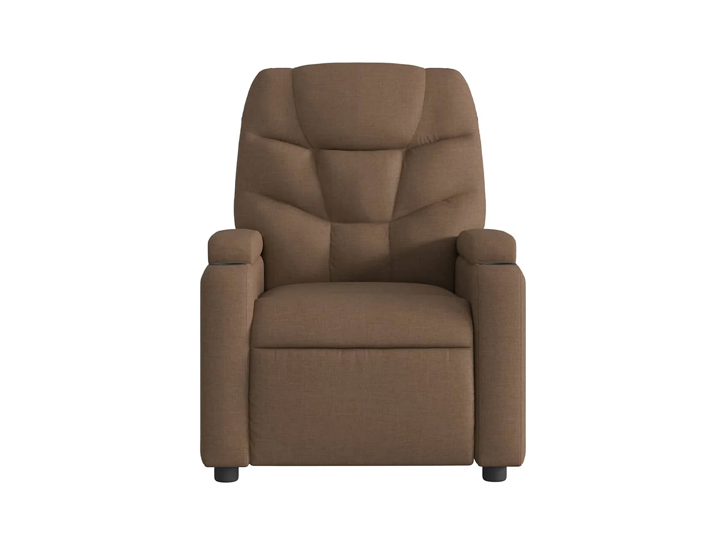 Fauteuil inclinable de massage électrique marron tissu