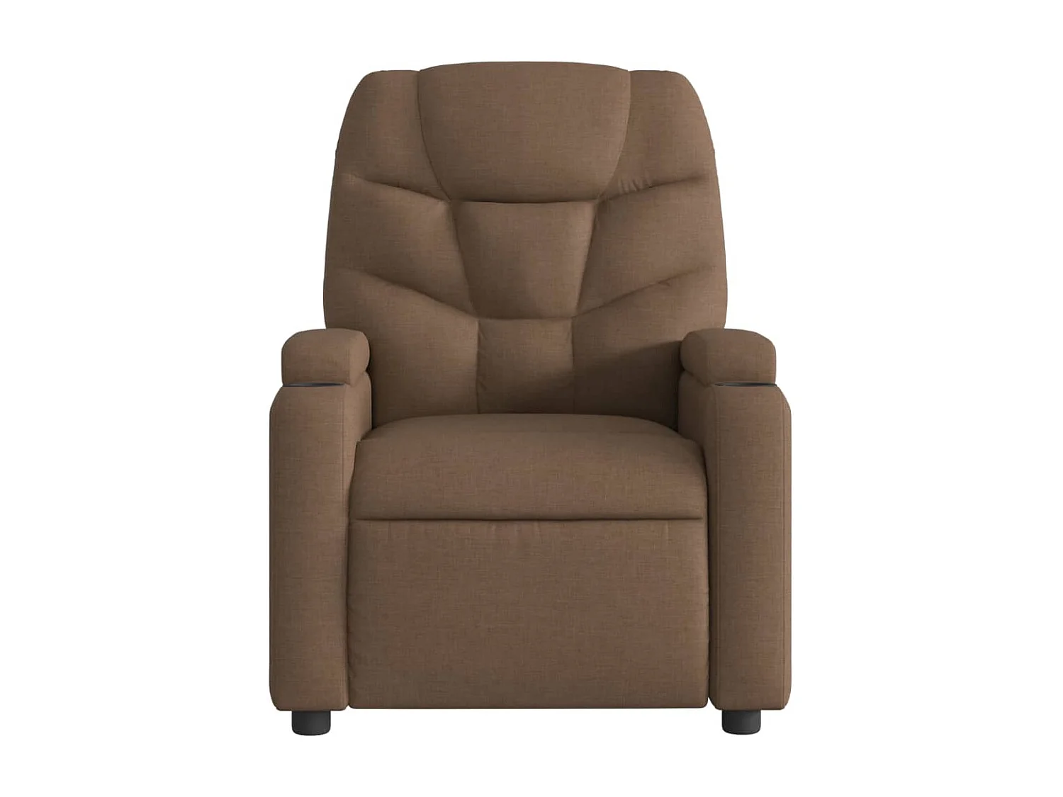 Fauteuil inclinable de massage électrique marron tissu