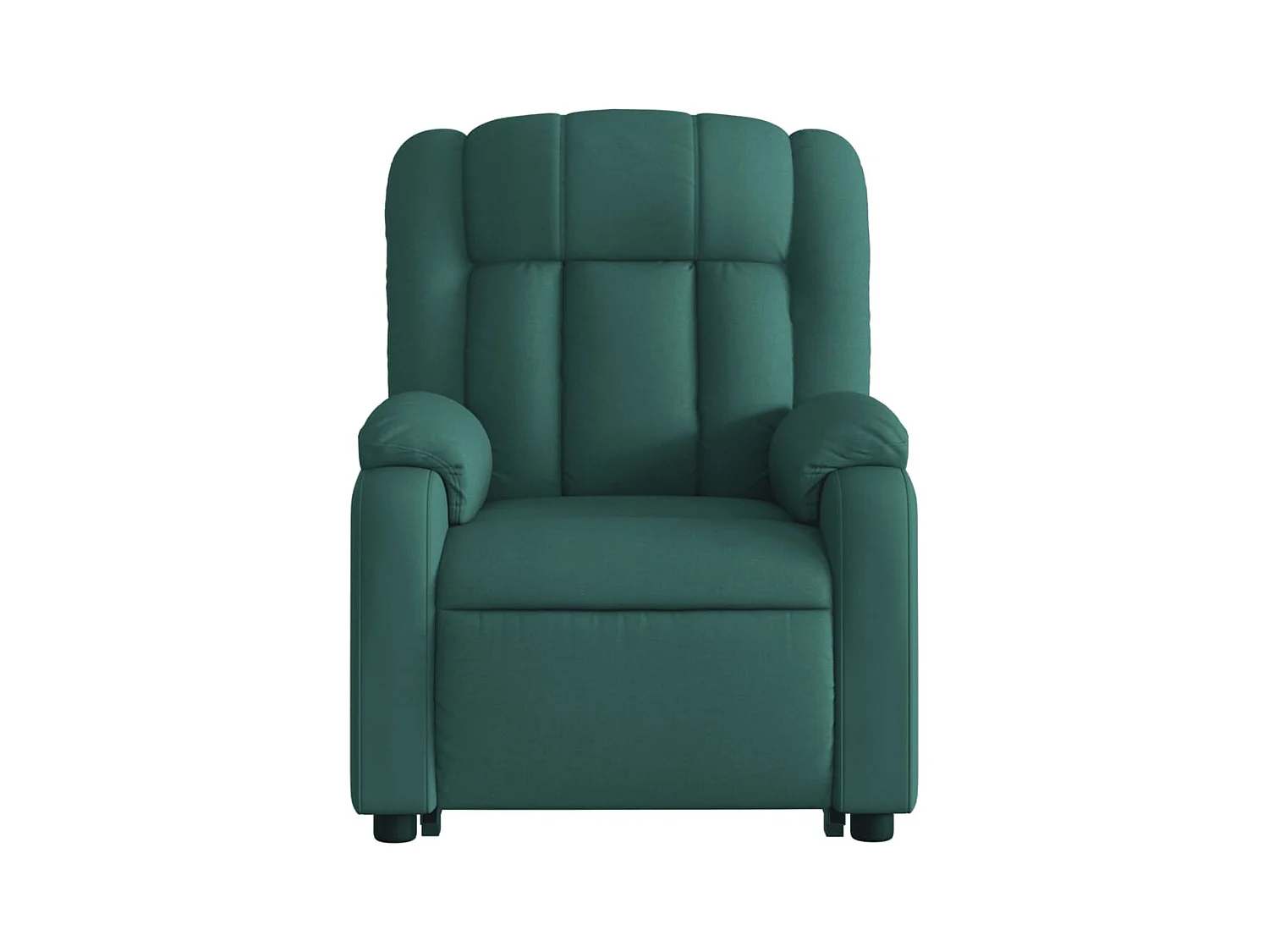 Fauteuil inclinable de massage électrique Vert foncé Tissu