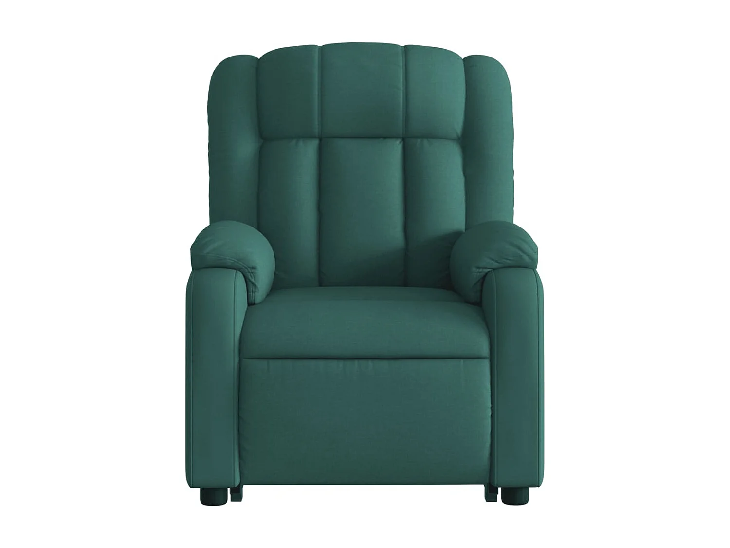 Fauteuil inclinable de massage électrique Vert foncé Tissu