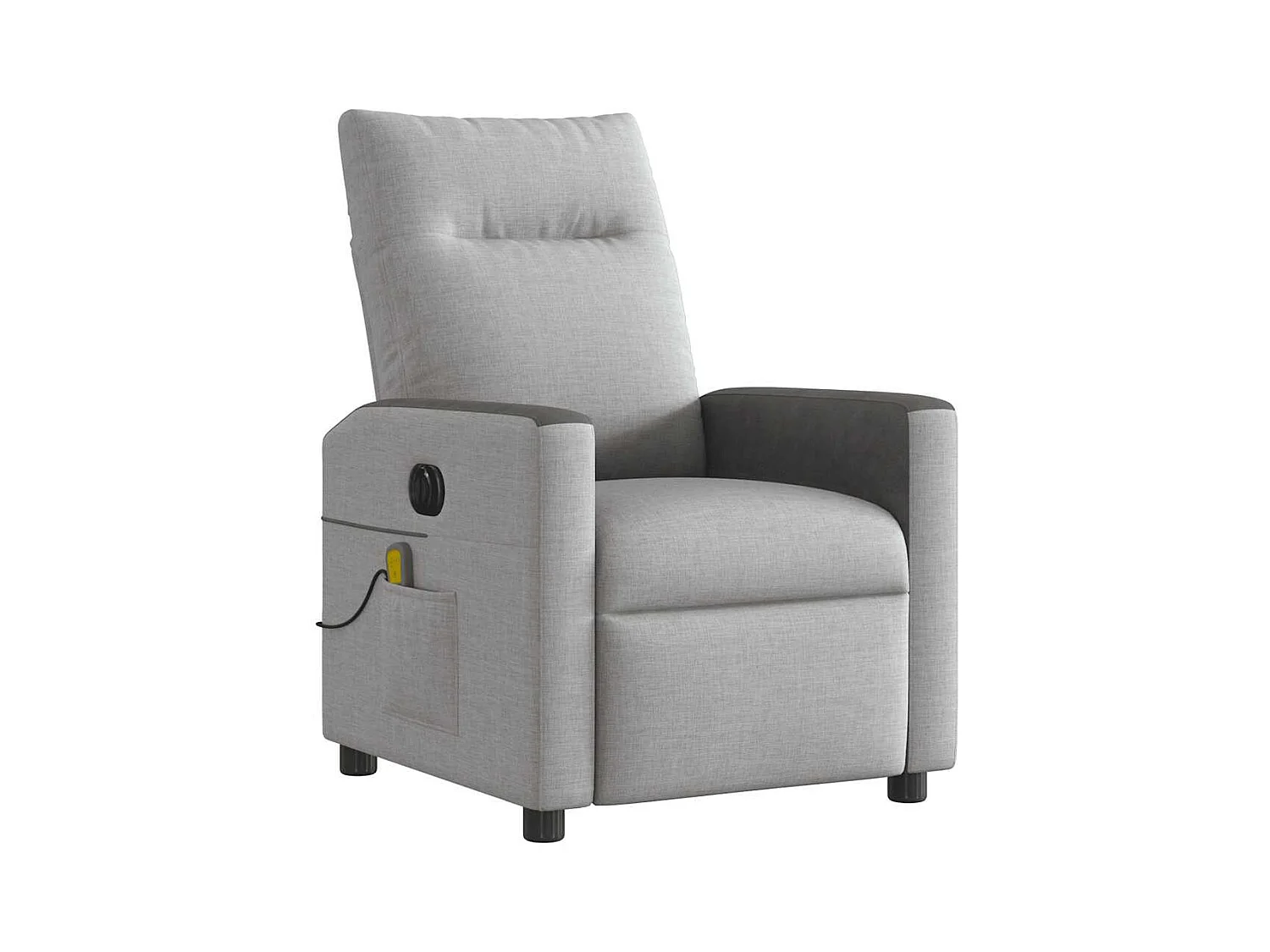 Fauteuil de massage inclinable électrique gris nuage tissu