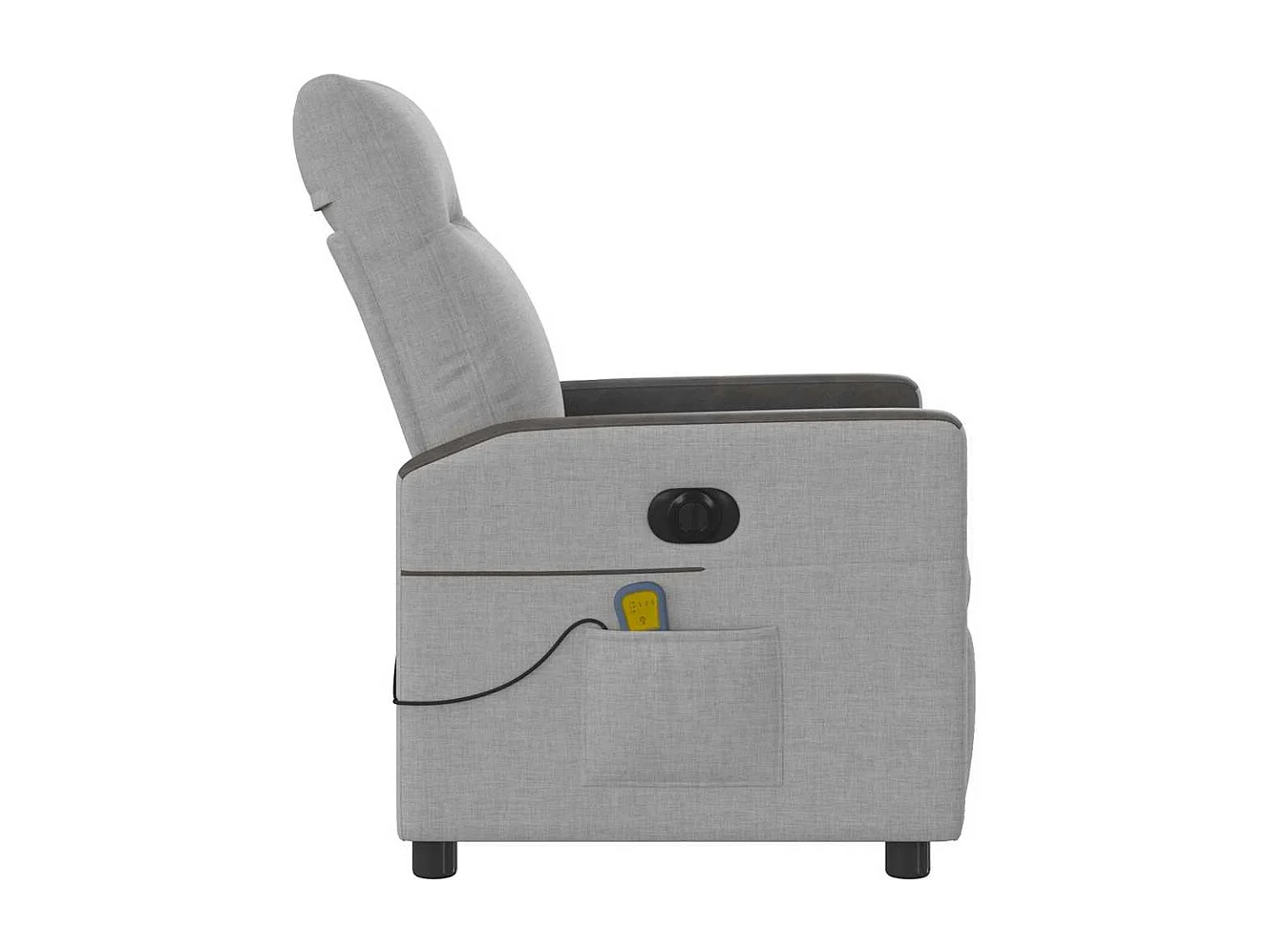Fauteuil de massage inclinable électrique gris nuage tissu