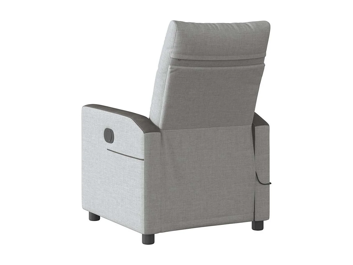 Fauteuil de massage inclinable électrique gris nuage tissu
