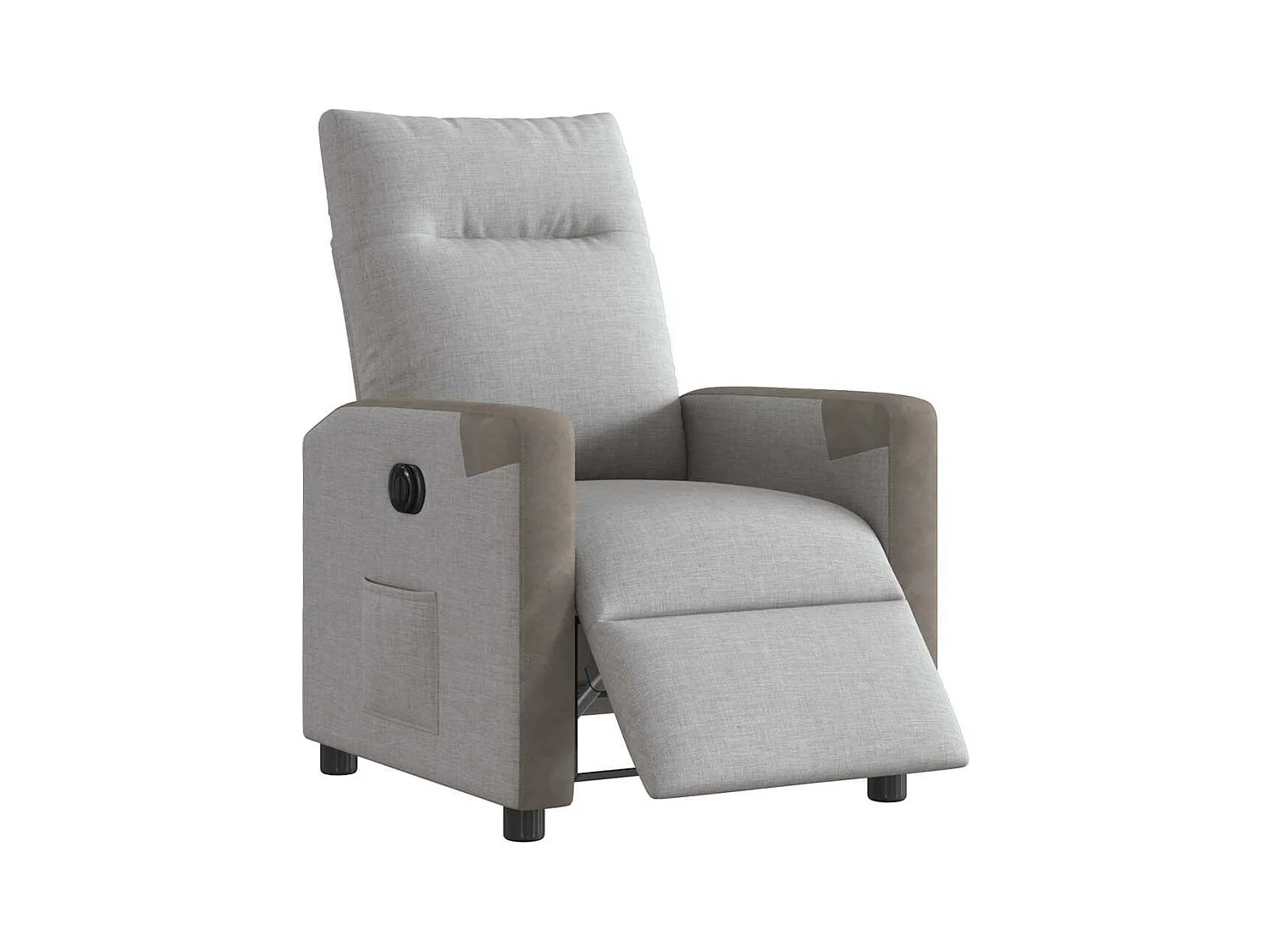 Fauteuil inclinable électrique gris nuage tissu