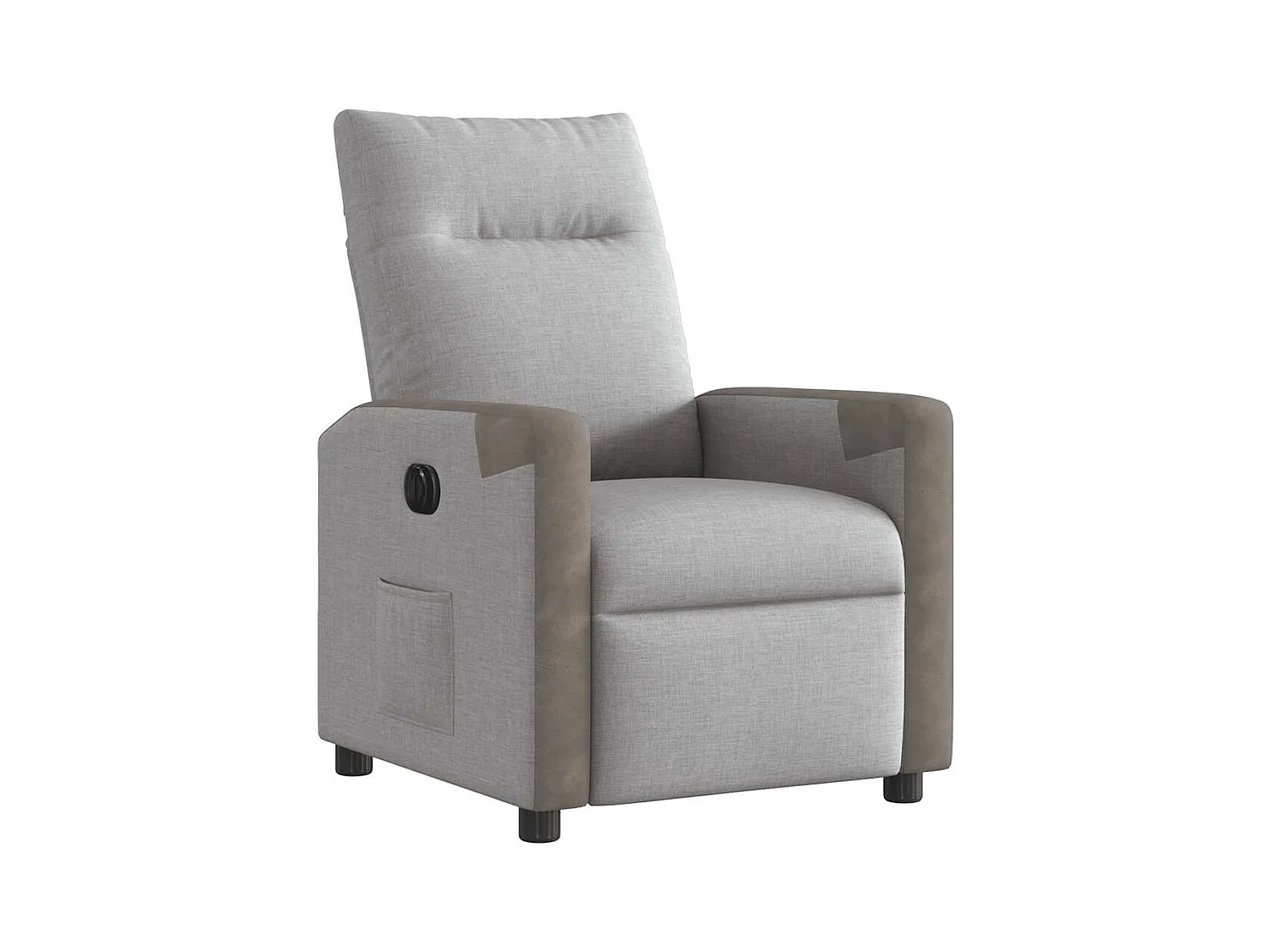 Fauteuil inclinable électrique gris nuage tissu