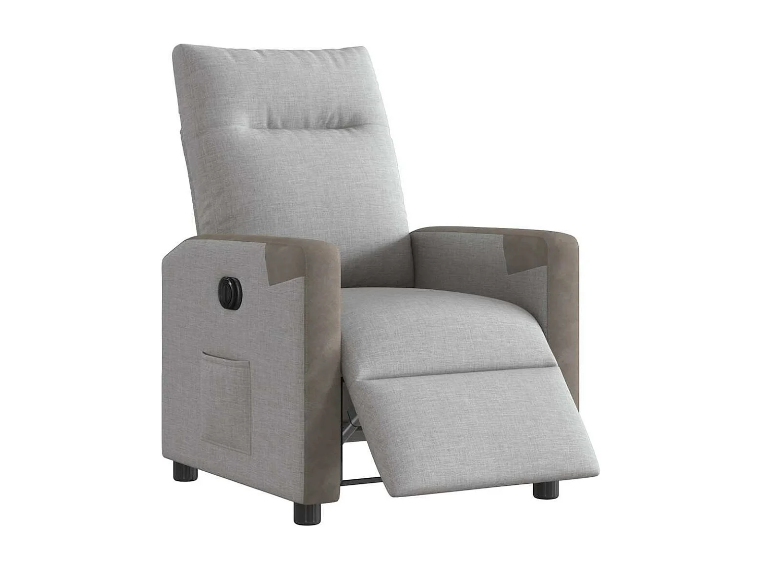 Fauteuil inclinable électrique gris nuage tissu