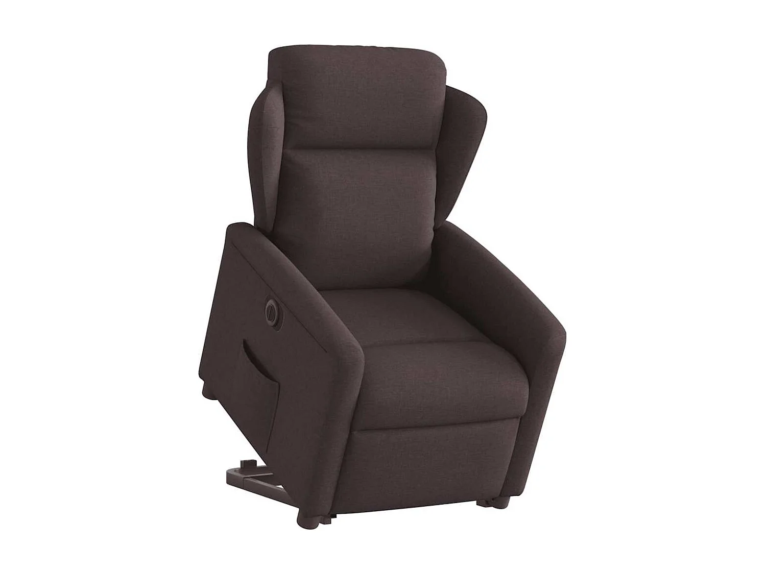 Fauteuil inclinable électrique marron foncé tissu